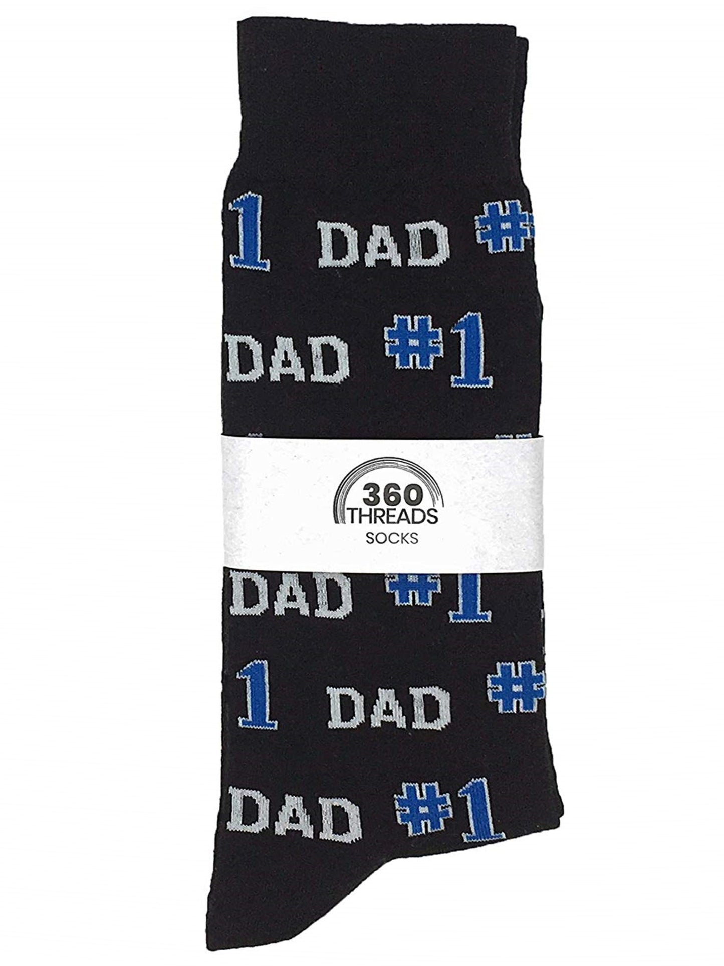 Men's Number 1 Dad & Best Dad Ever Novelty Funny Socks Father's Day 2-PACK