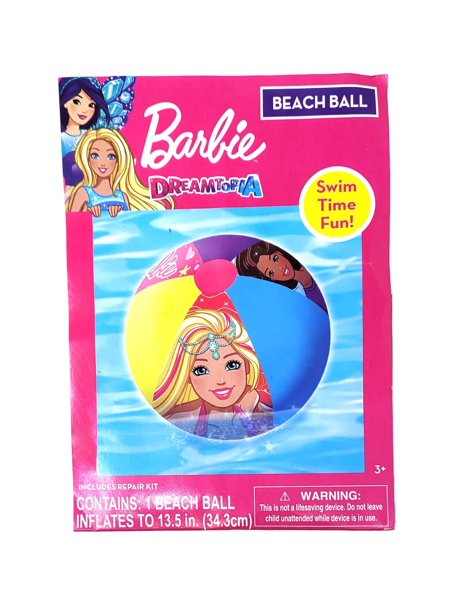Girls Barbie Beach Ball Inflatable 13.5" 3-Pack Set Pool Party Favor