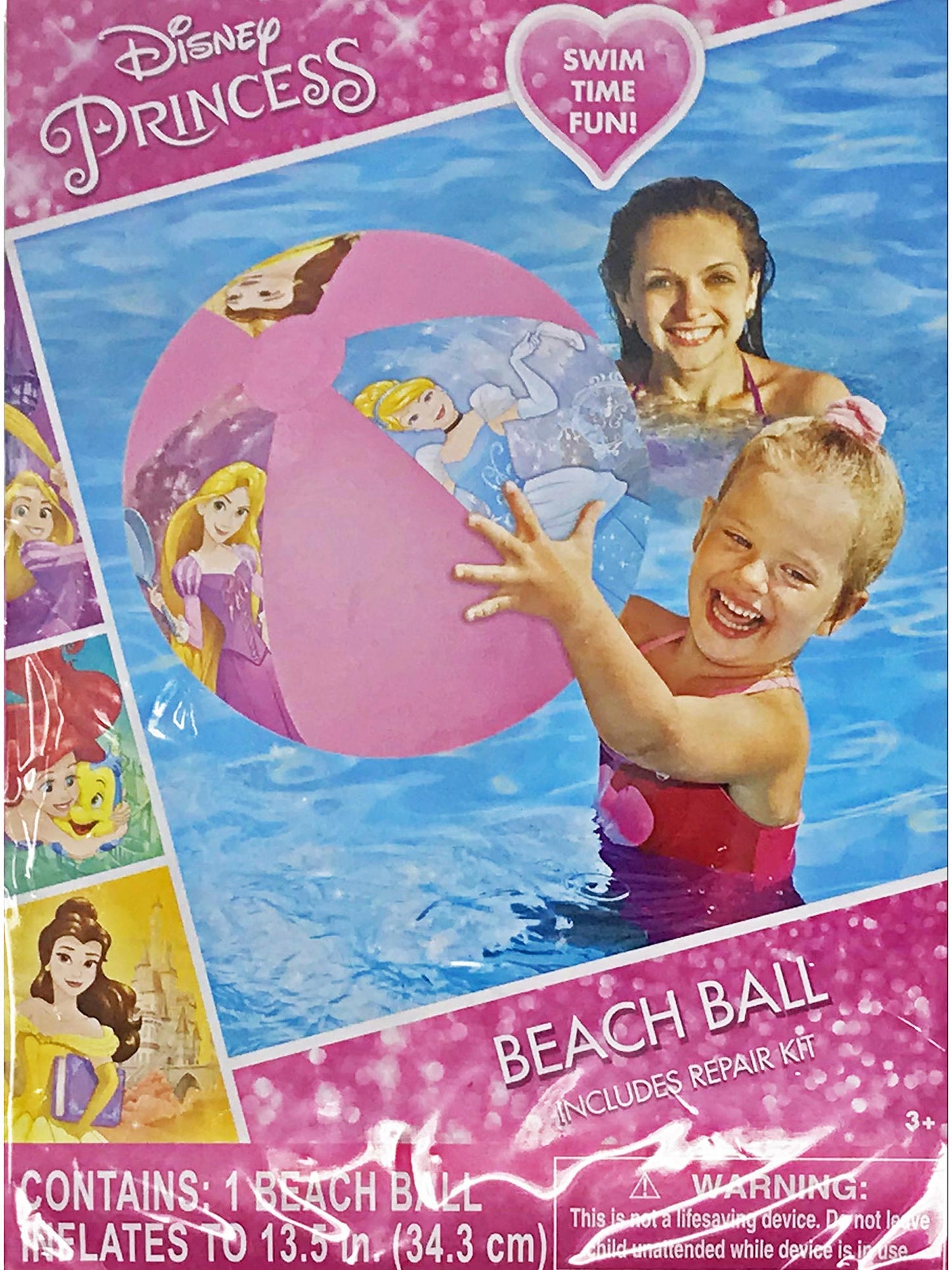 Disney Princesses Beach Ball Inflatable 13.5" 3-PACK Pool Party Favor