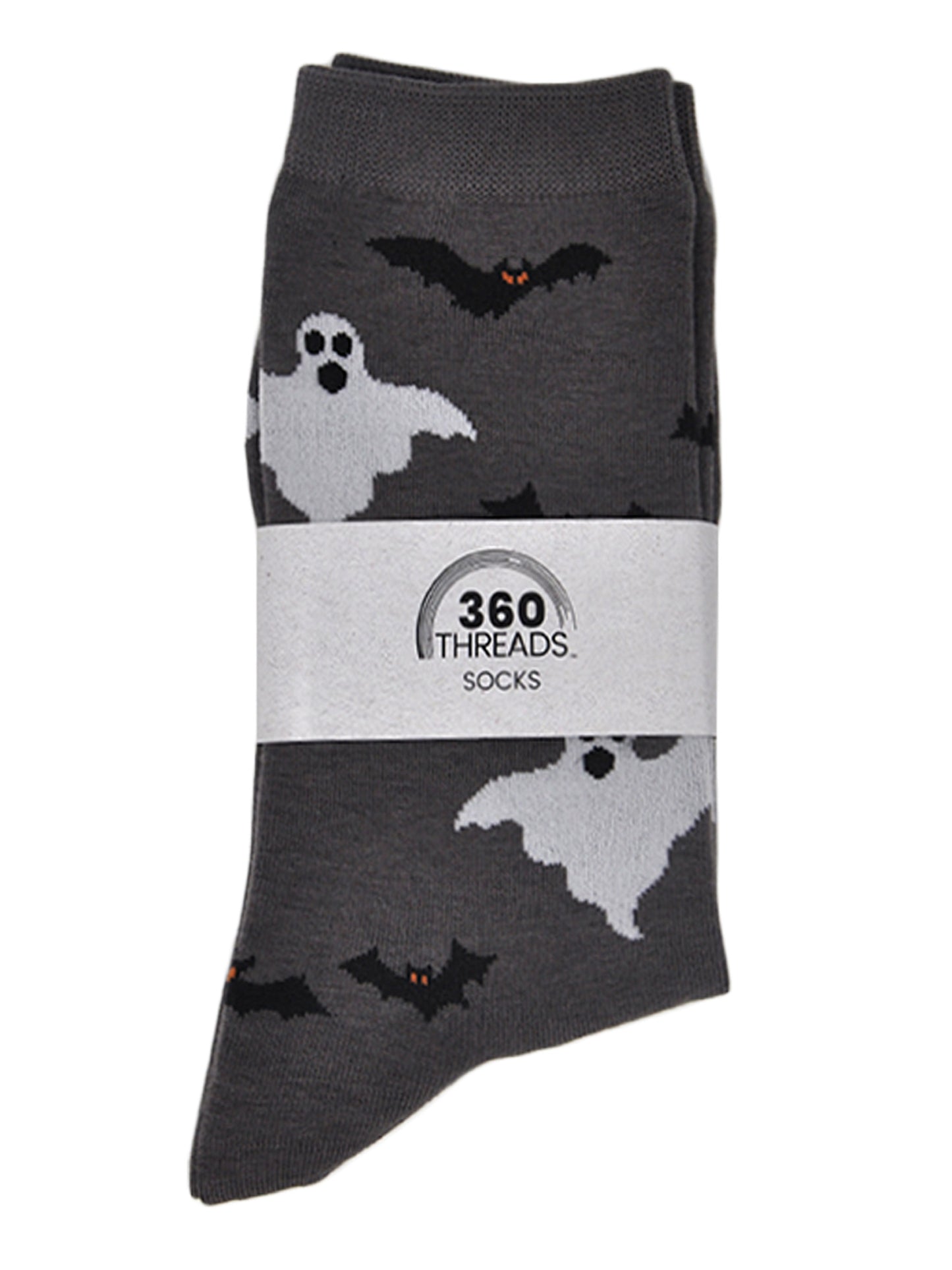 Women's Jack O Lantern and Bats & Ghosts Halloween Socks Novelty Crew 2-Pack