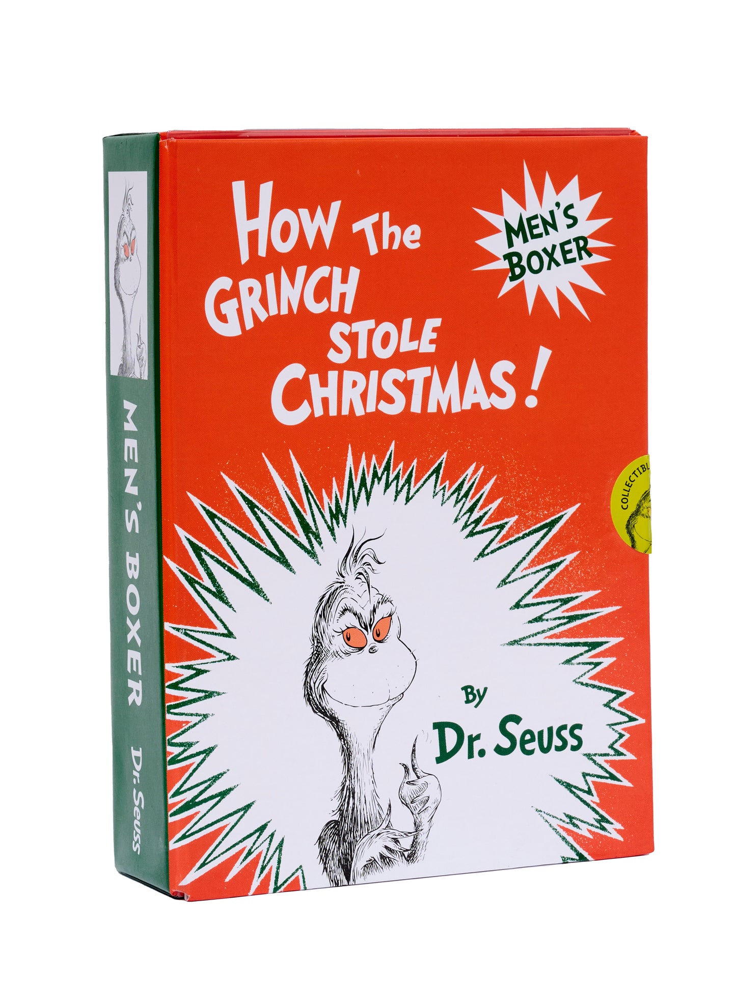Dr. Seuss Grinch Boxers Shorts, Men's Slim Fit Grinchmas Christmas Sleepwear