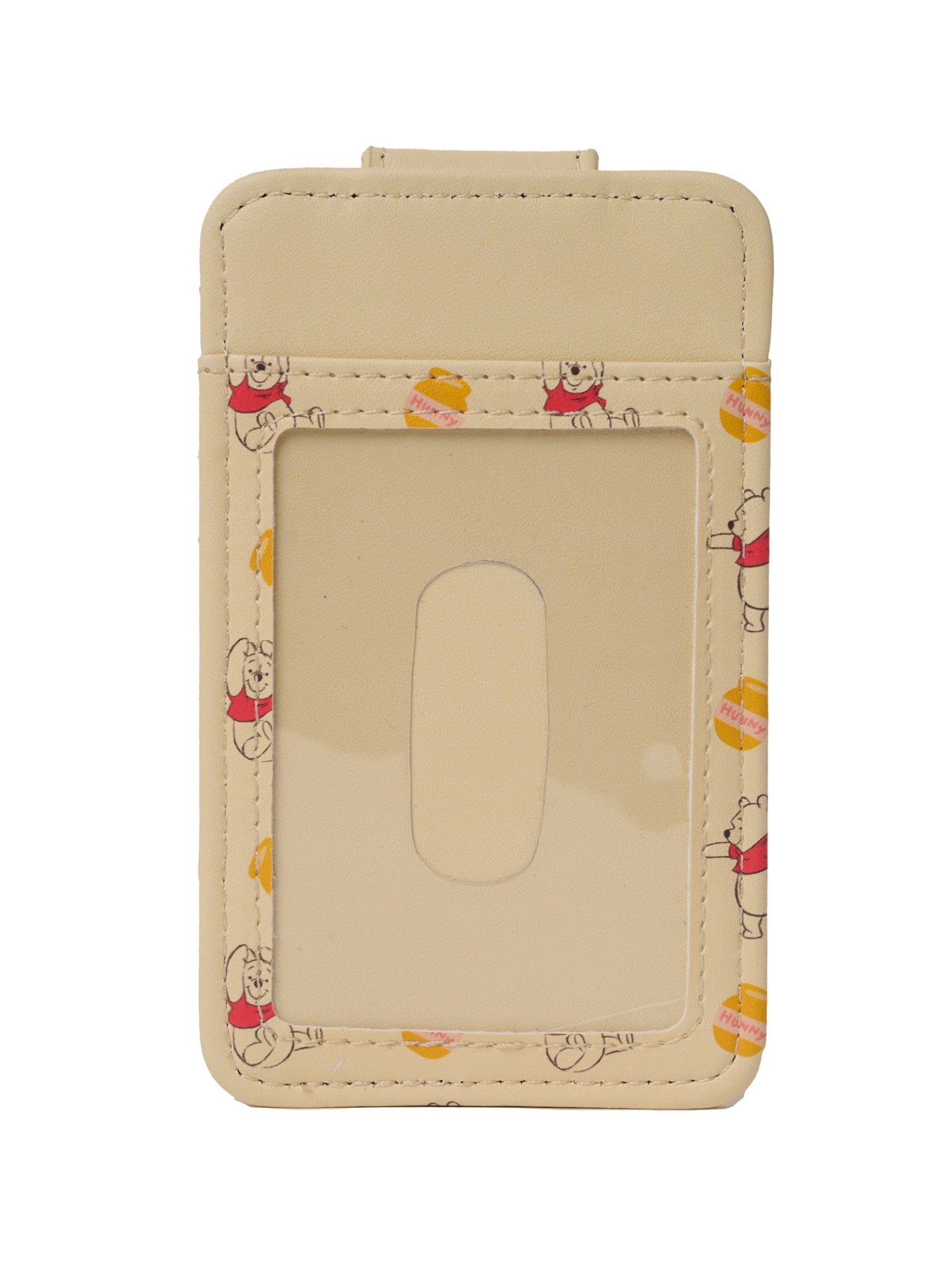 Womens Disney Winnie the Pooh Card Holder Wallet Button Snap Closure
