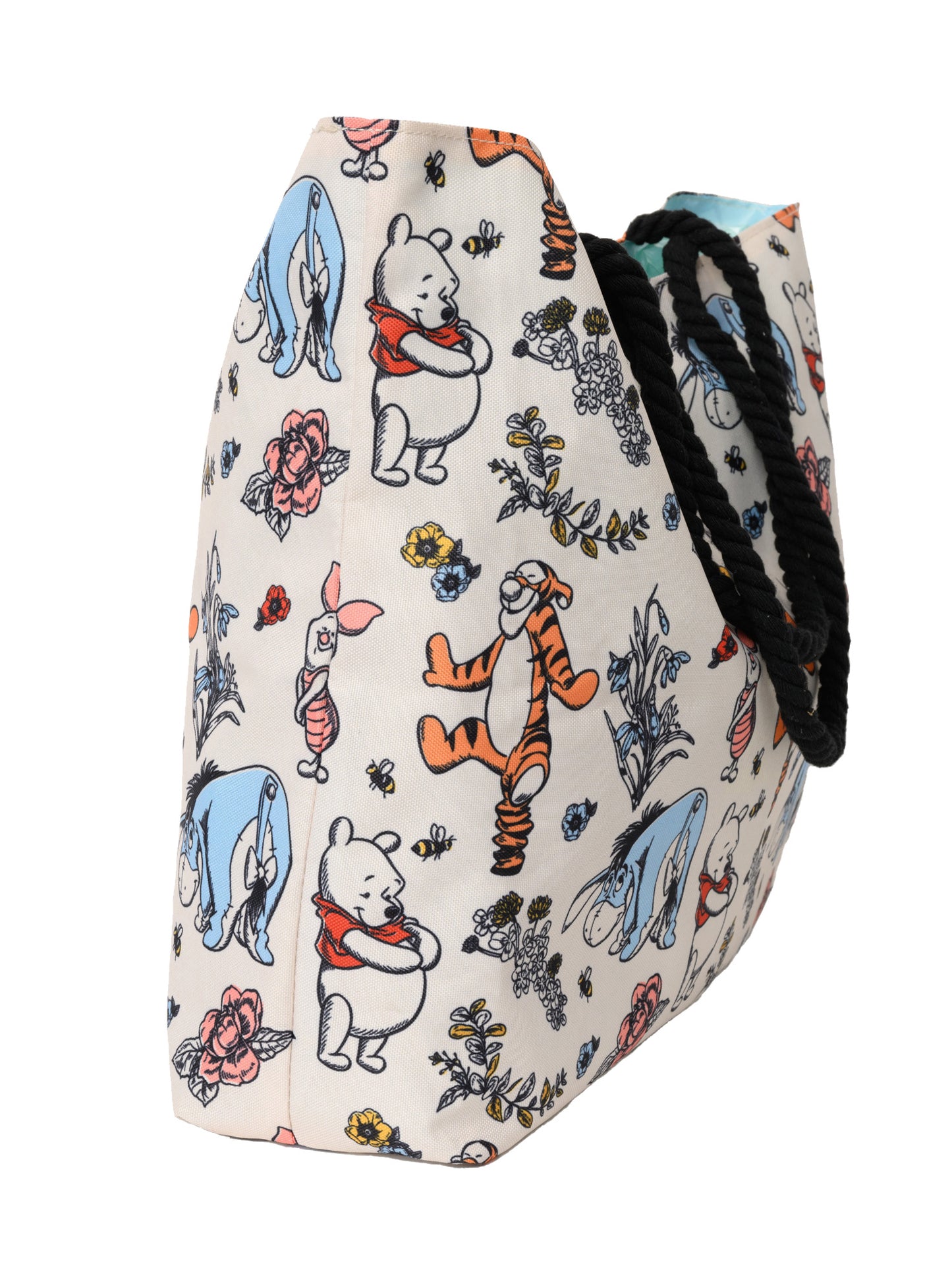 Winnie The Pooh Rope Tote Bag All-Over Print Carry-On Travel Eeyore Piglet