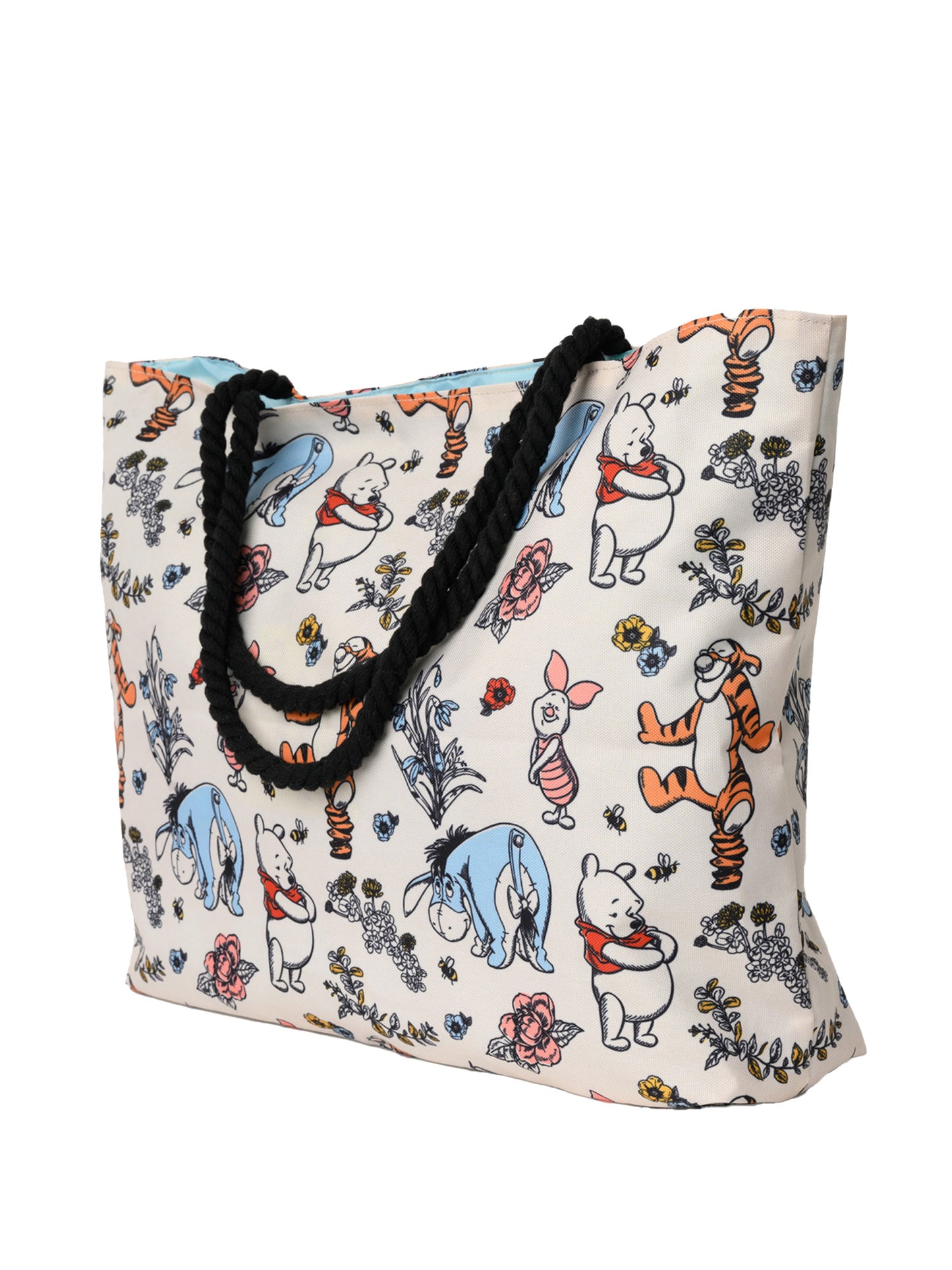 Winnie The Pooh Rope Tote Bag All-Over Print Carry-On Travel Eeyore Piglet