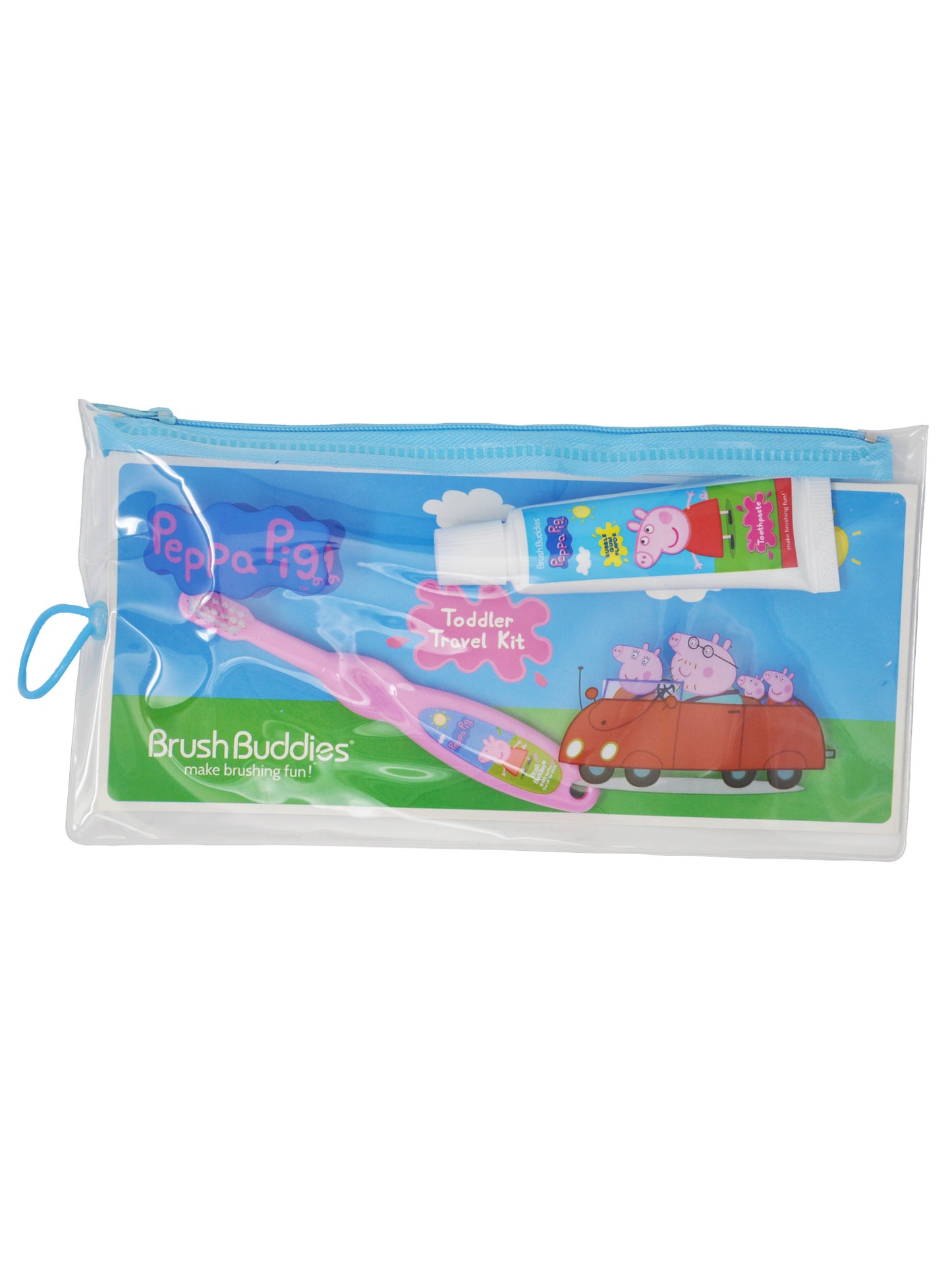 Girls Peppa Pig Toothbrush & Toothpaste Zipper Travel Kit 2-Pack