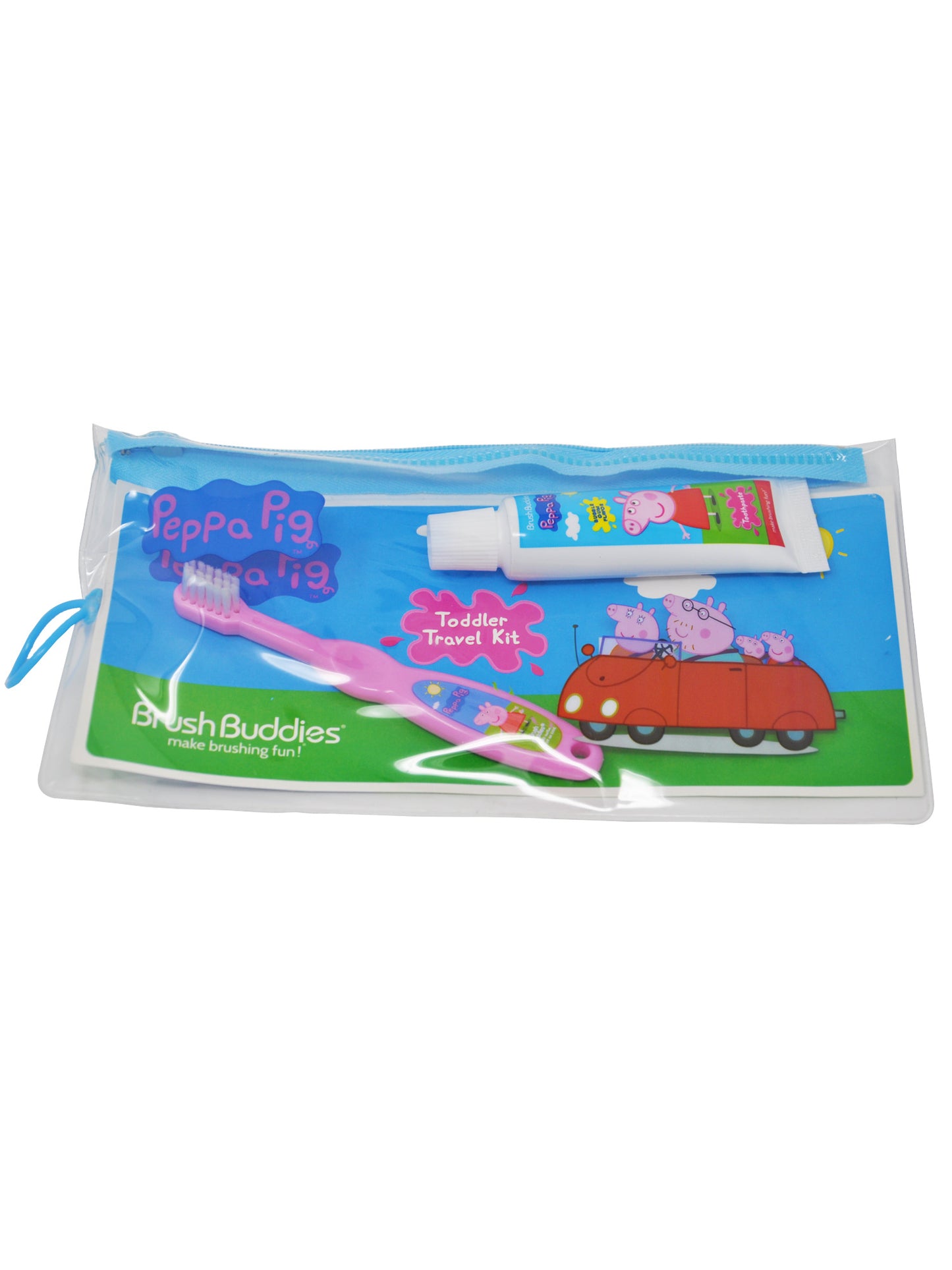 Girls Peppa Pig Toothbrush & Toothpaste Zipper Travel Kit 2-Pack