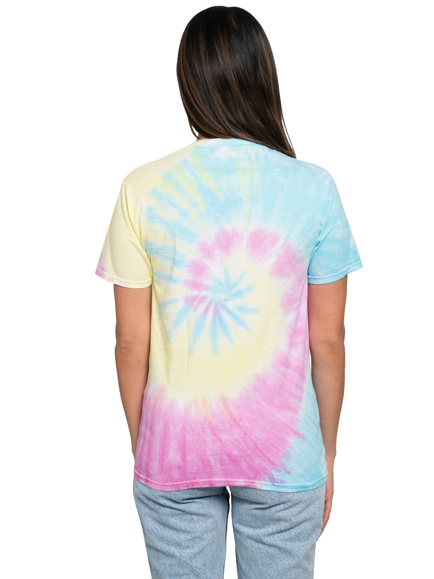 Womens Disney Minnie Mouse Short Sleeve Tie-Dye T-Shirt Pastel Groovy Retro