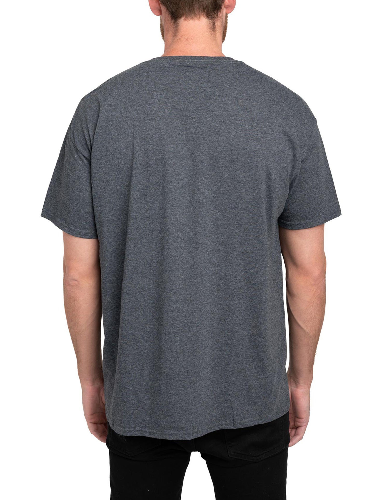 Men's Big & Tall Mickey Mouse T-Shirt Varsity Script Dark Heather Gray