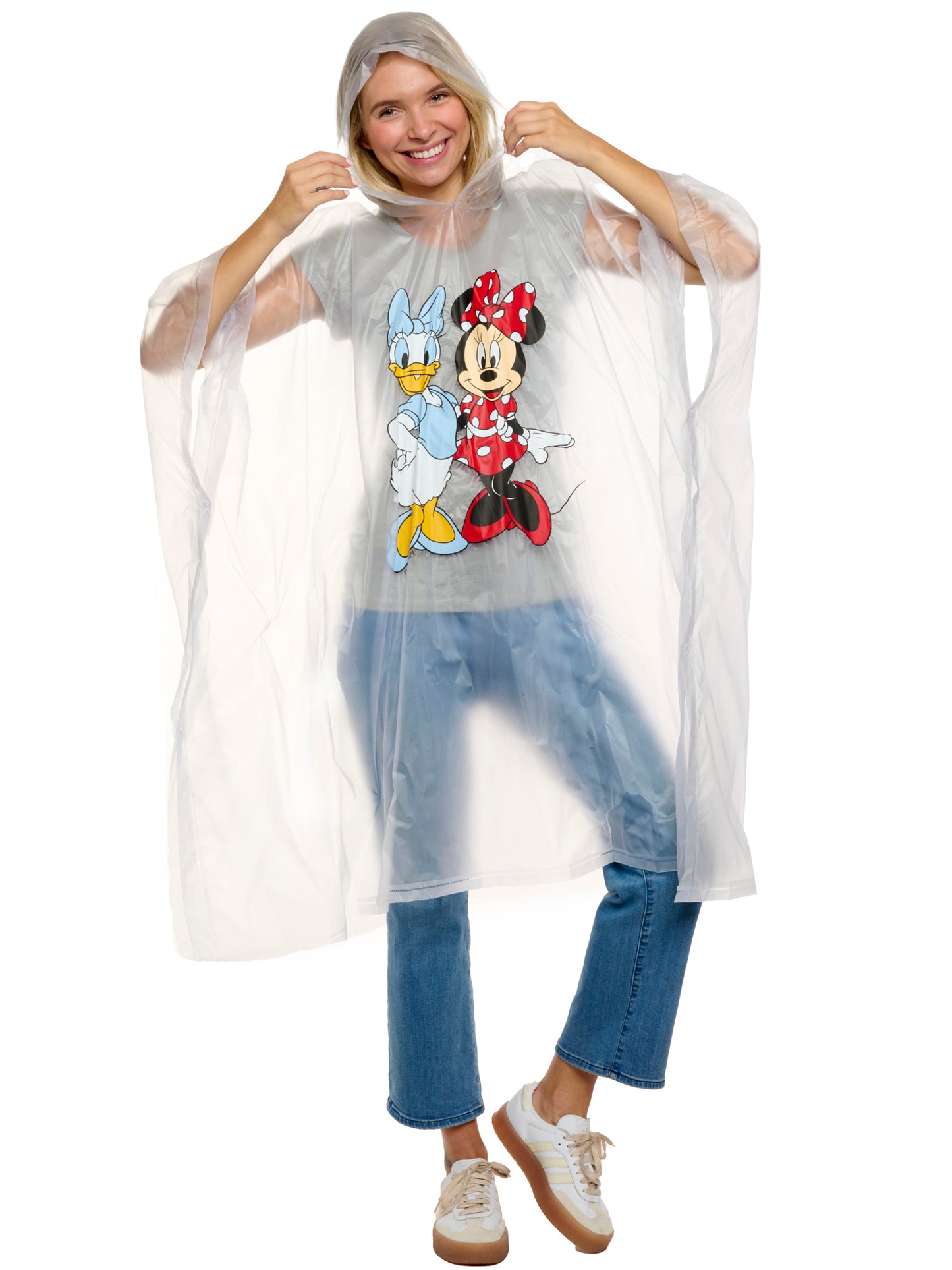 Womens Adult Disney Minnie Mouse & Daisy Duck Rain Poncho Water Resistant