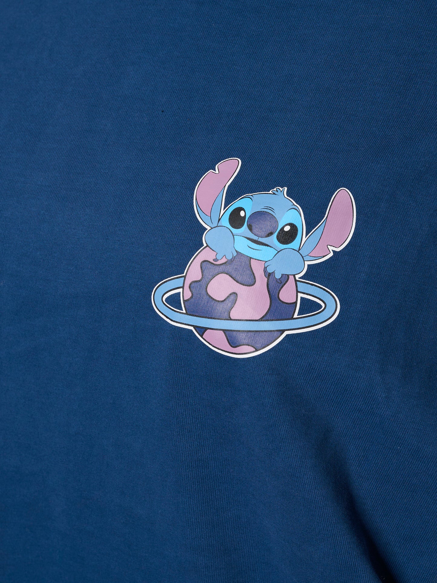 Disney Women's Stitch Long Sleeve Sweatshirt Jersey Blue Hockey Style