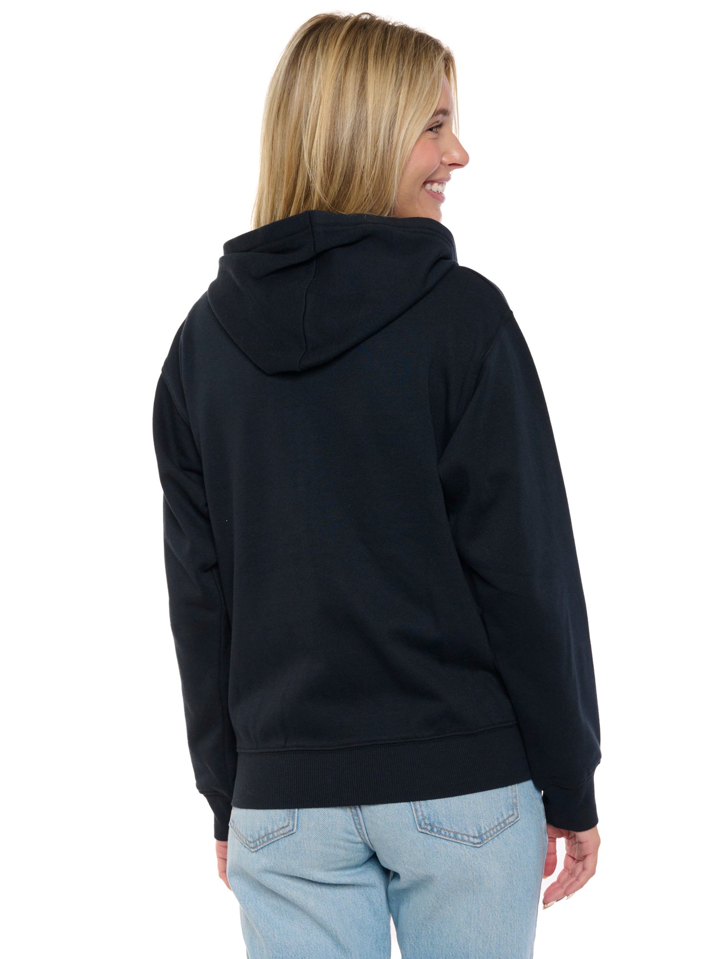Disney Womens Mickey Mouse & Friends Hoodie Sweatshirt Black Zip Up