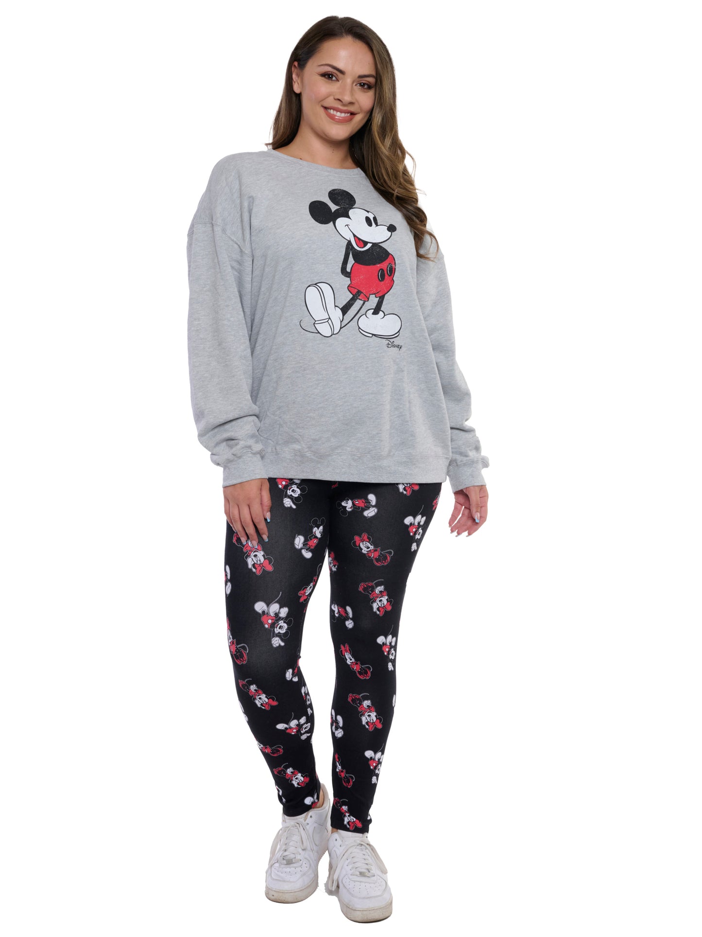 Disney Women's Mickey Mouse Crewneck Sweatshirt & Leggings 2-Piece Set