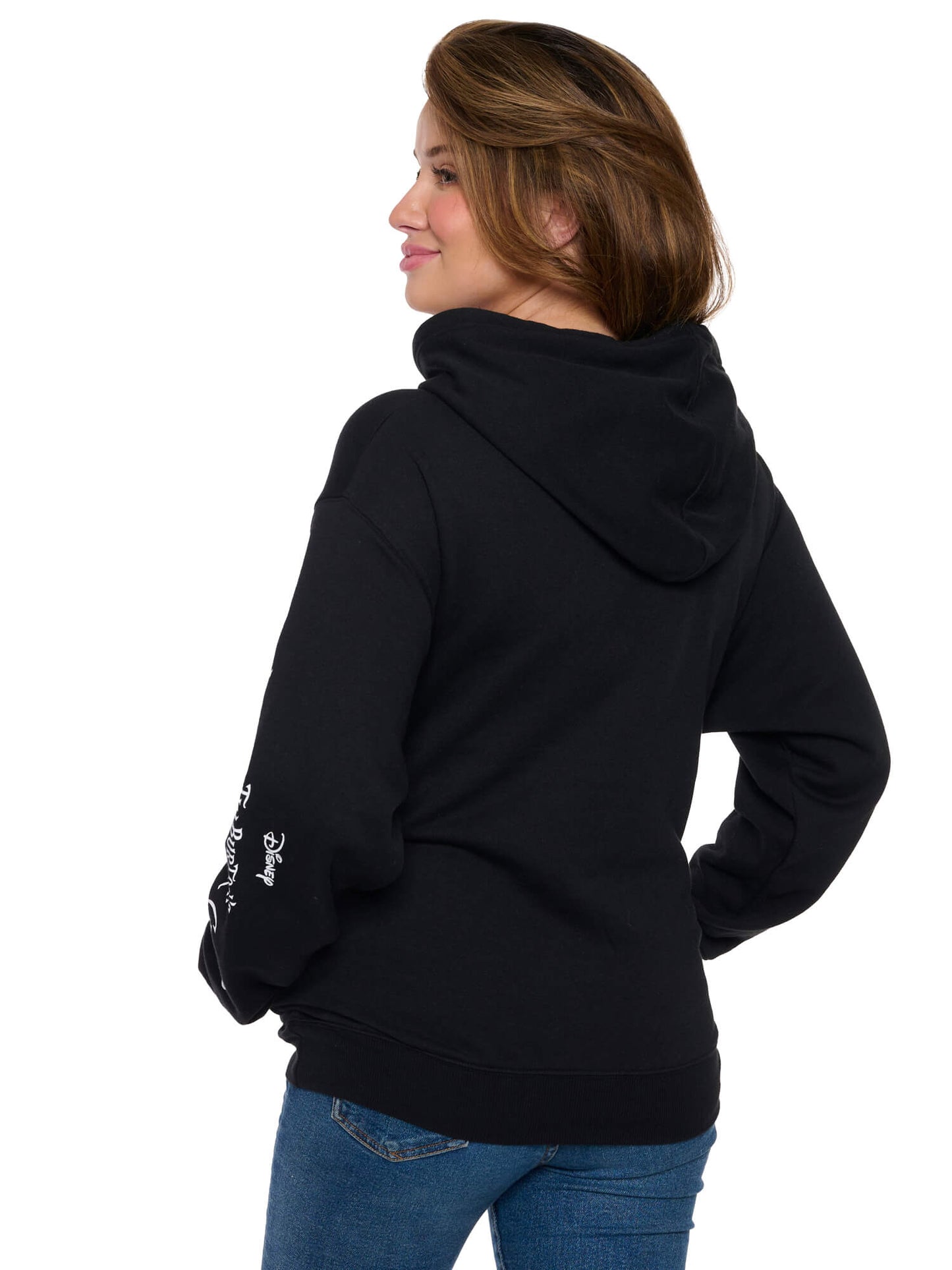 Womens Disney Jack Skellington Hoodie Pullover Nightmare Before Christmas Black