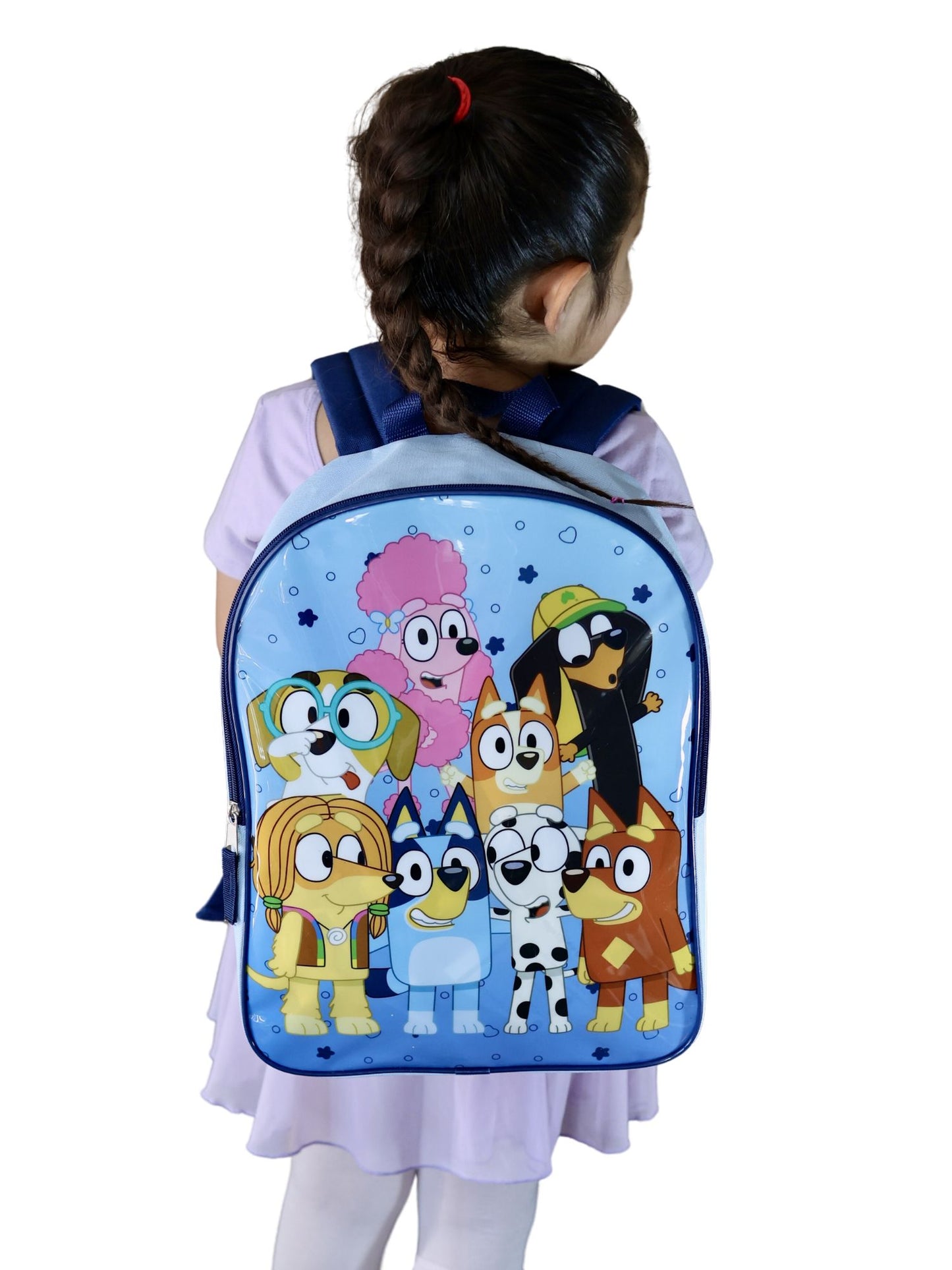 Bluey Bingo and Friends Backpack & Hair Brush 2-Piece Set Blue