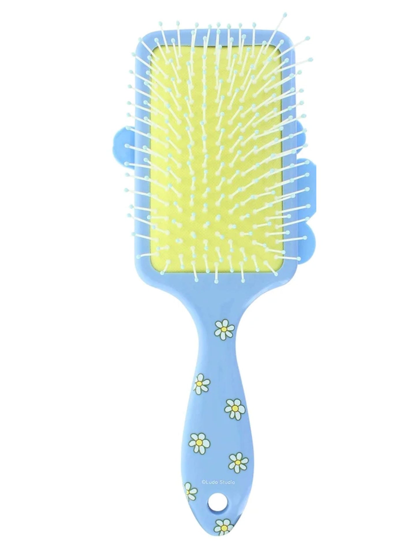 Bluey Hair Brush Girls Kids Paddle Brush Rubber Molded Blue Yellow