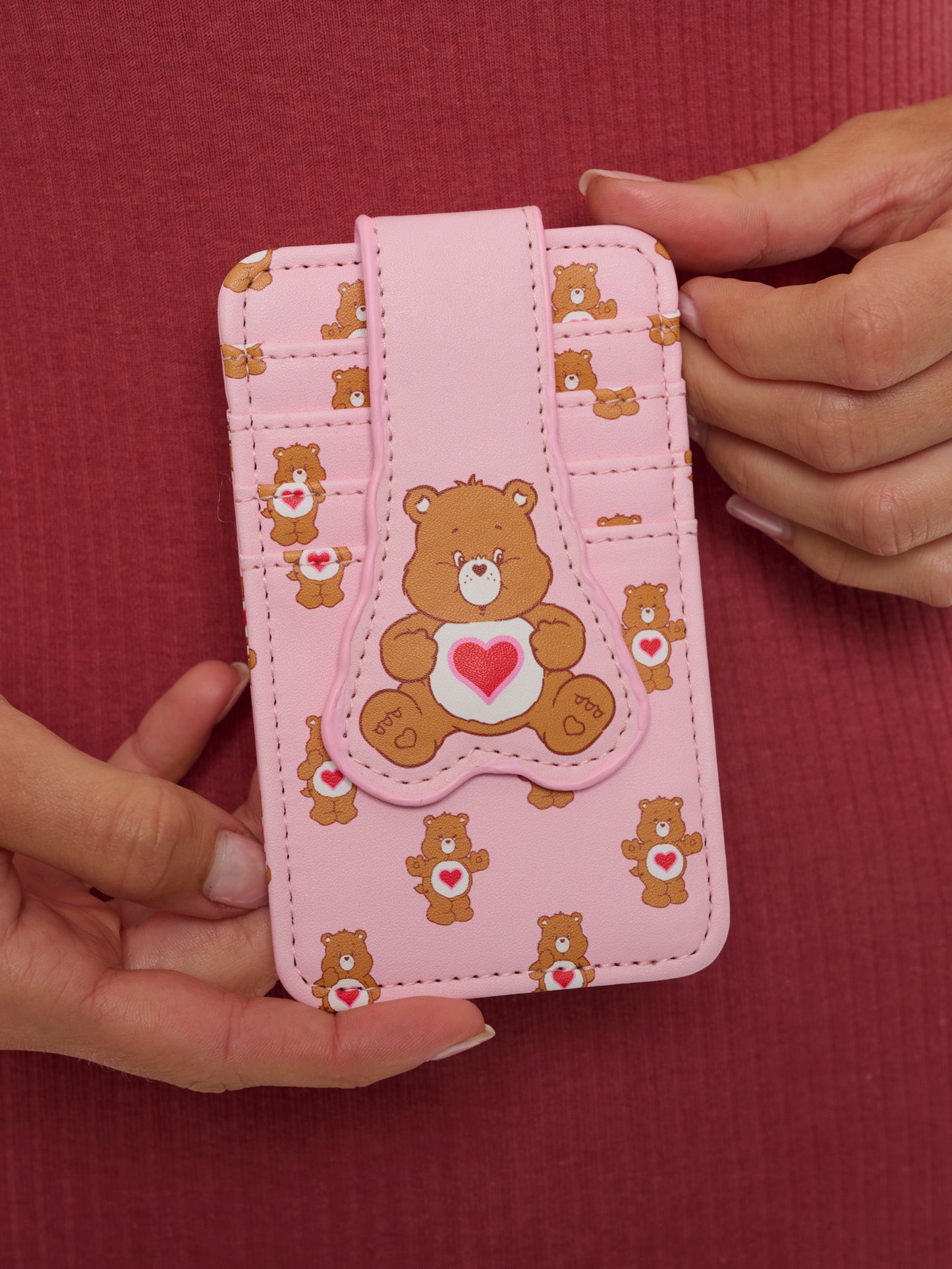 Womens Care Bears Card Holder Wallet Button Snap Closure Tenderheart