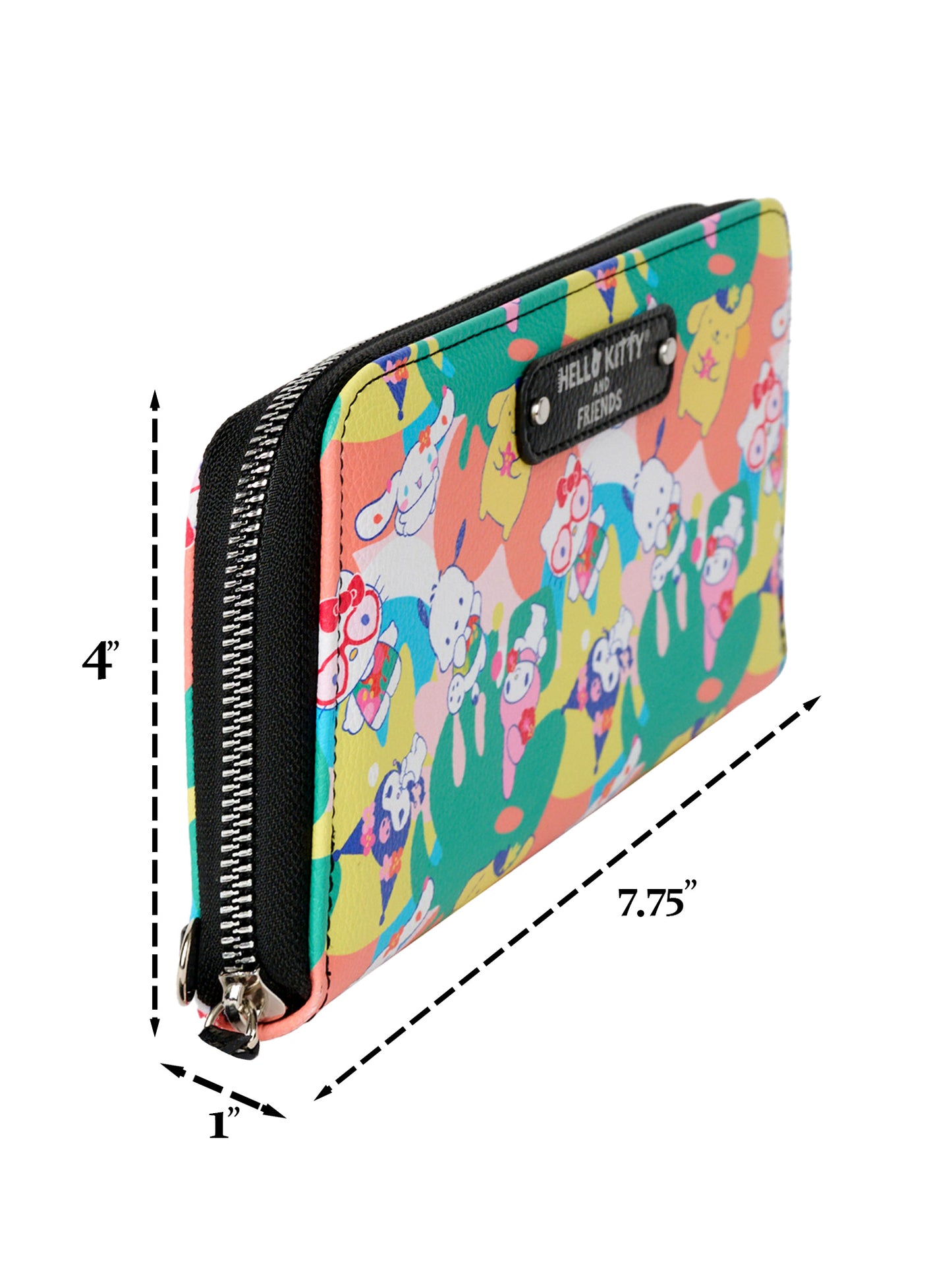 Hello Kitty Women's Wallet Zippered Wristlet Strap Sanrio Kuromi Melody Pochaco