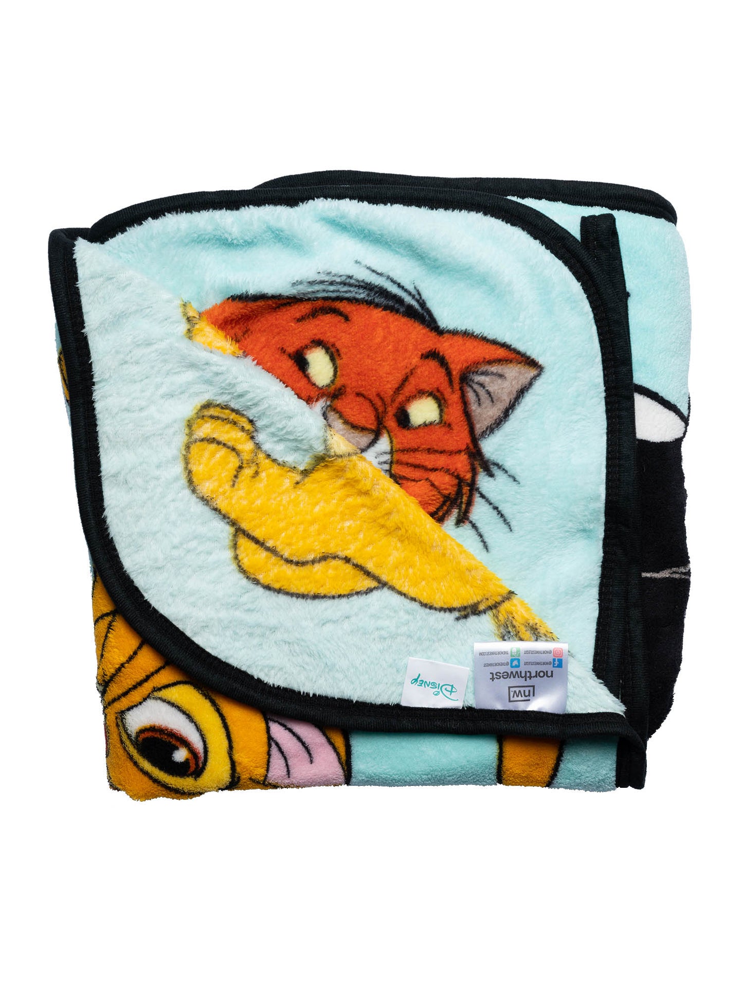 Disney Cats Throw Blanket 46" x 60" Plush Figaro Cheshire Cat Dinah Toulouse