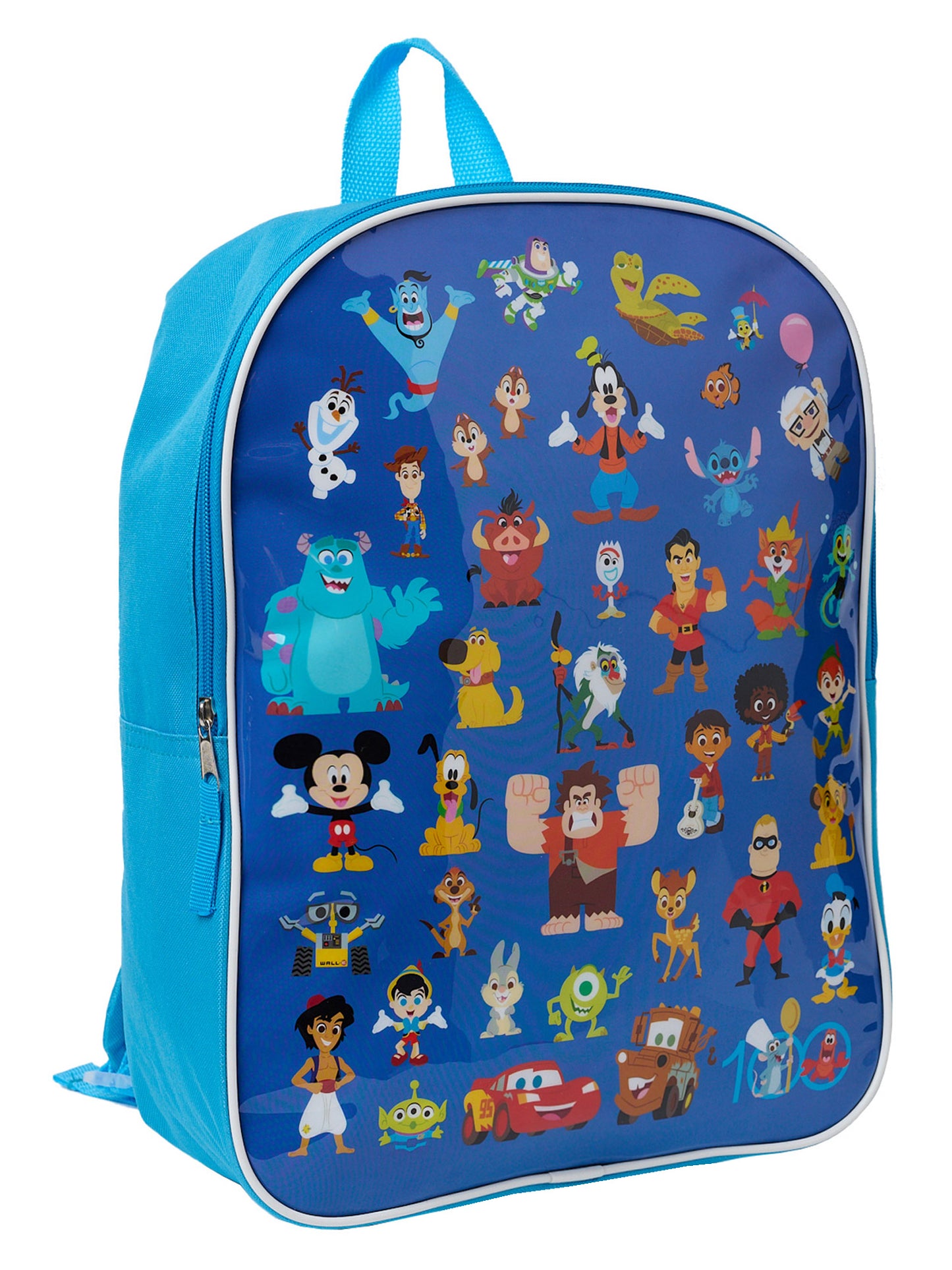Disney Backpack Blue 15" Mickey Mouse Woody Aladdin Nemo D100 Bookbag Blue
