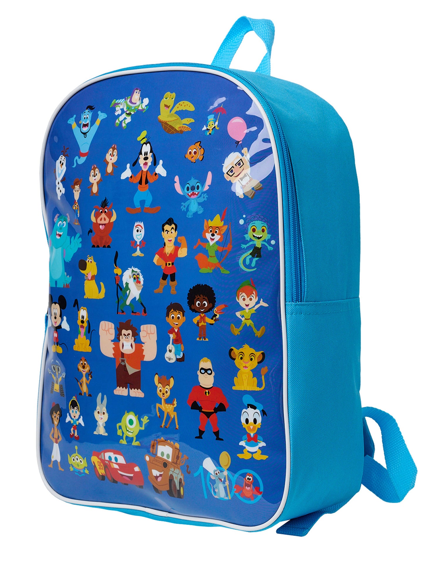 Disney Backpack Blue 15" Mickey Mouse Woody Aladdin Nemo D100 Bookbag Blue