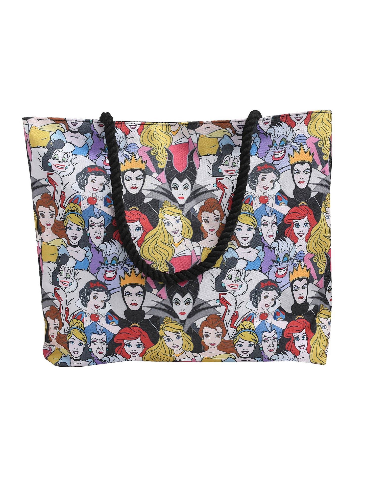 Disney Princesses & Villains Tote Bag Travel Beach Carry-on All-over Print