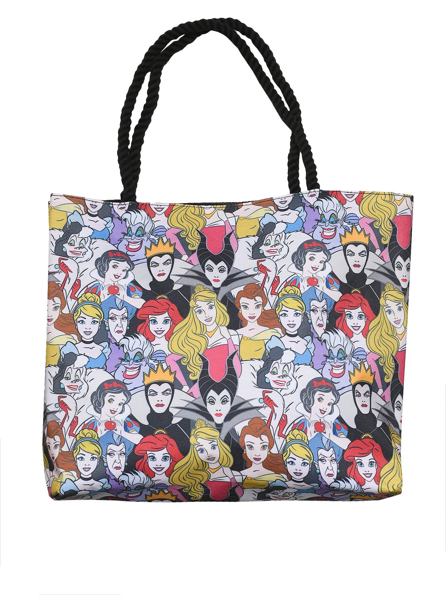 Disney Princesses & Villains Tote Bag Travel Beach Carry-on All-over Print