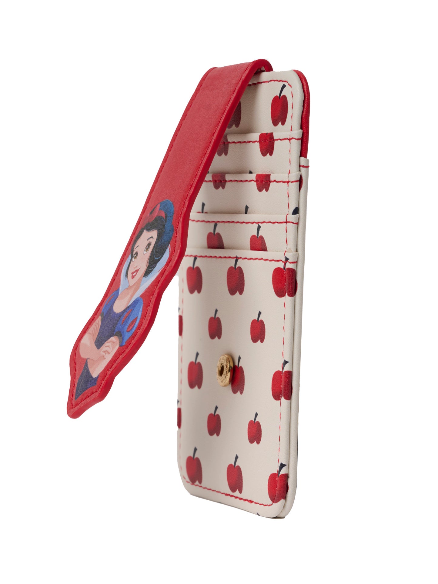 Womens Disney Snow White Card Holder Wallet Button Snap Closure