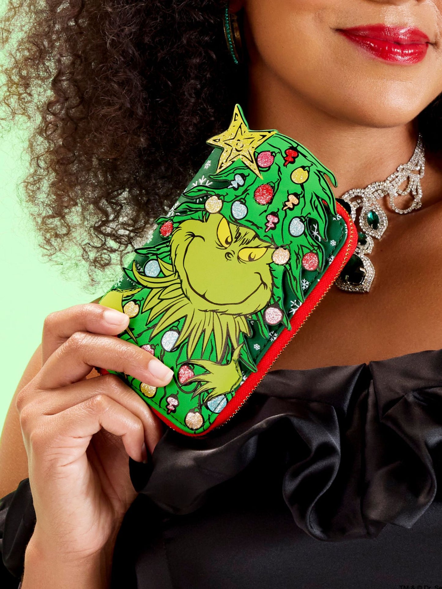 Loungefly x Dr. Seuss How the Grinch Stole Christmas! Tree Zip Around Wallet
