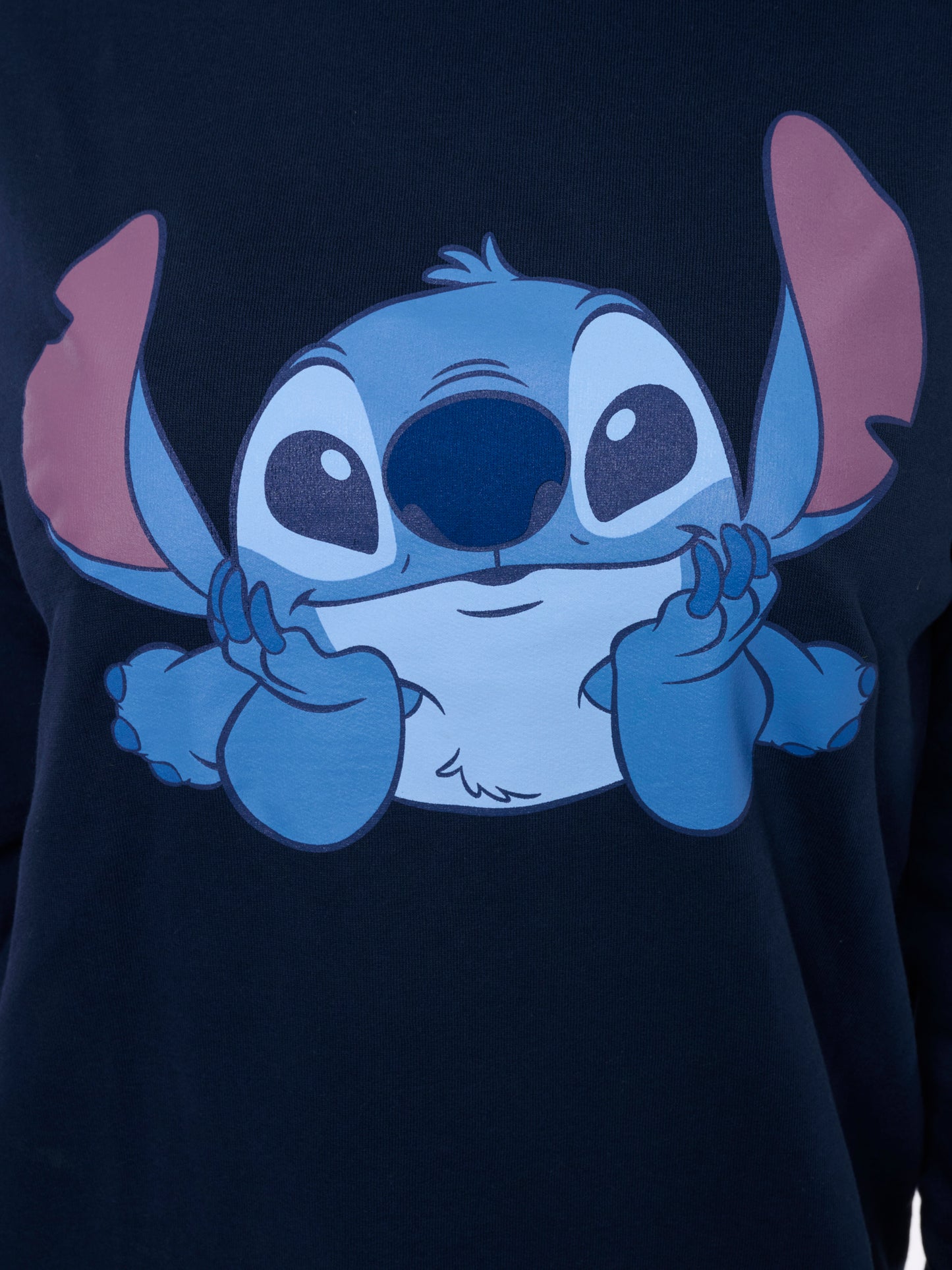 Disney Stitch Women's Pullover Crewneck Sweatshirt Stitch Graphic Print Pull On