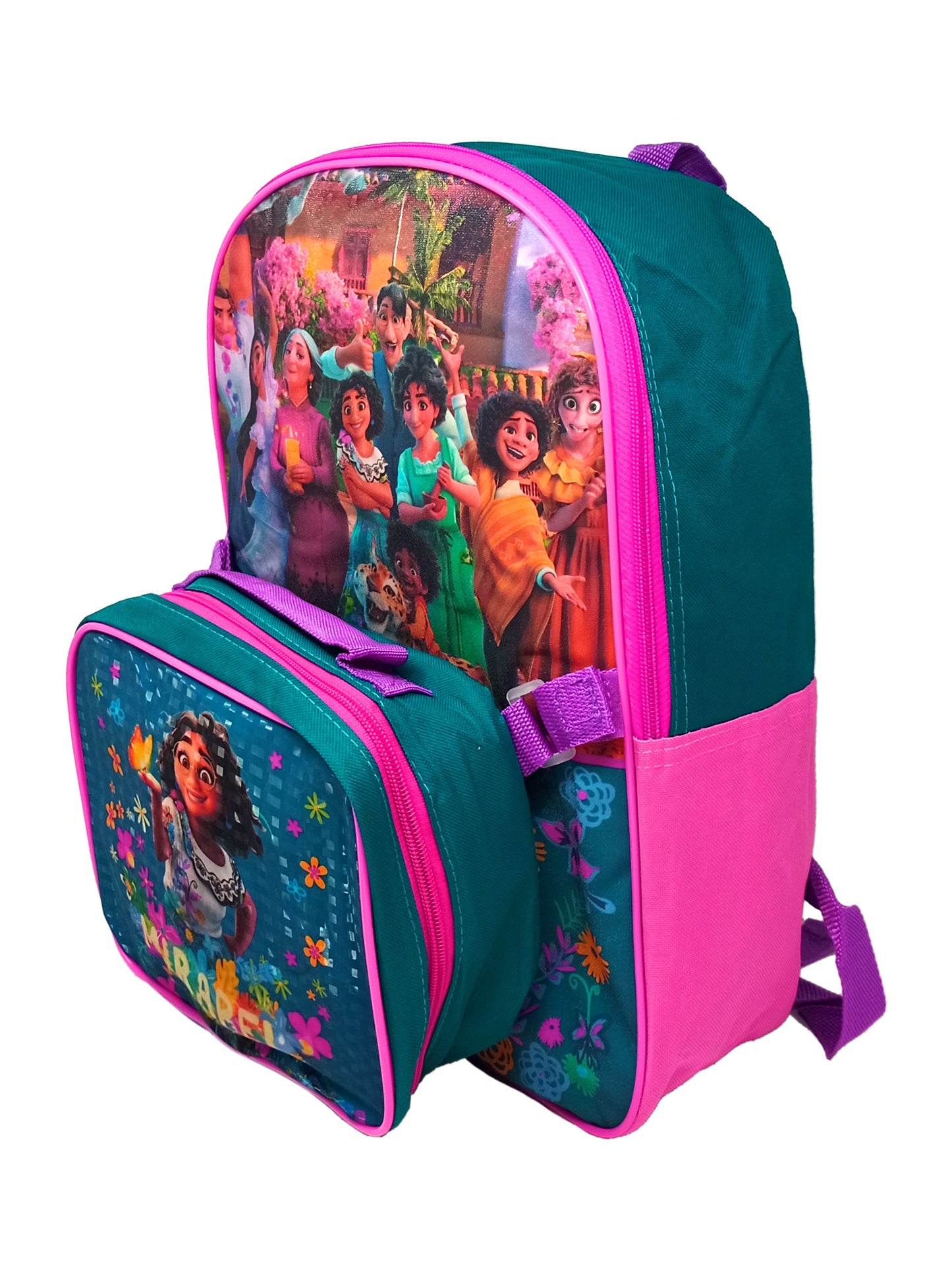 Disney Encanto Backpack & Insulated Lunch Bag Detachable 2-Piece Set
