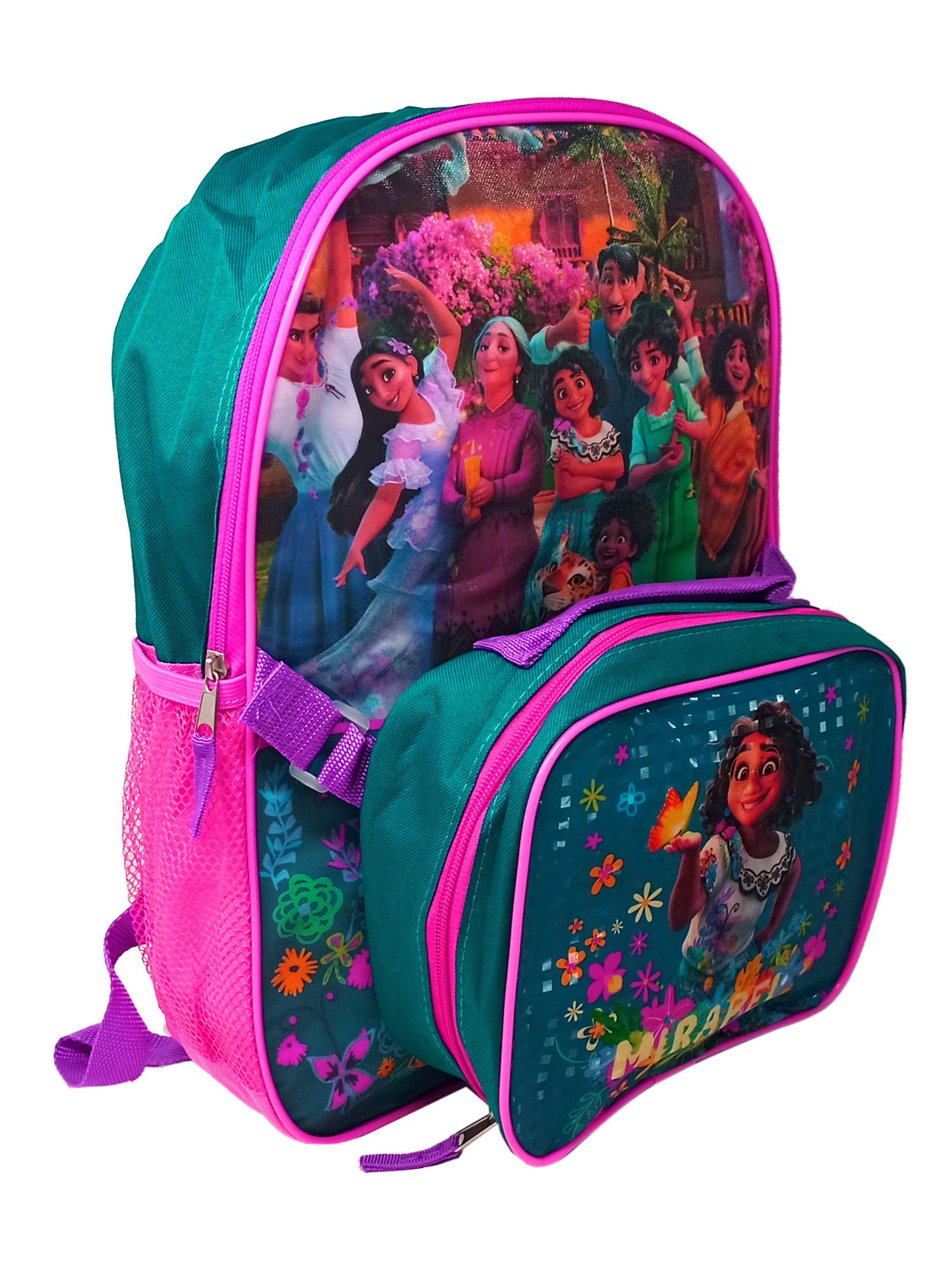 Disney Encanto Backpack & Insulated Lunch Bag Detachable 2-Piece Set