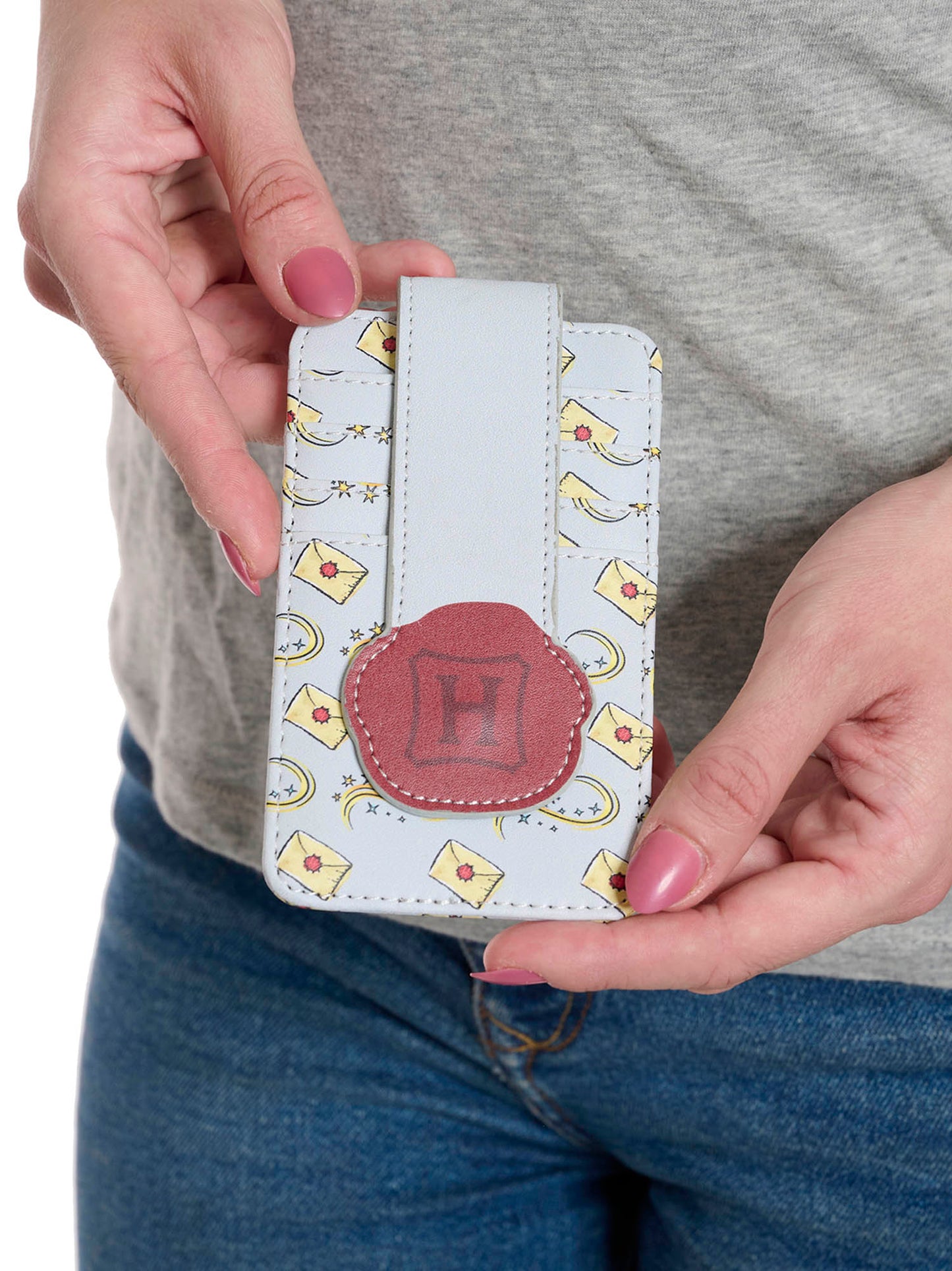 Womens Harry Potter Hogwarts Seal Card Holder Wallet Button Snap Closure