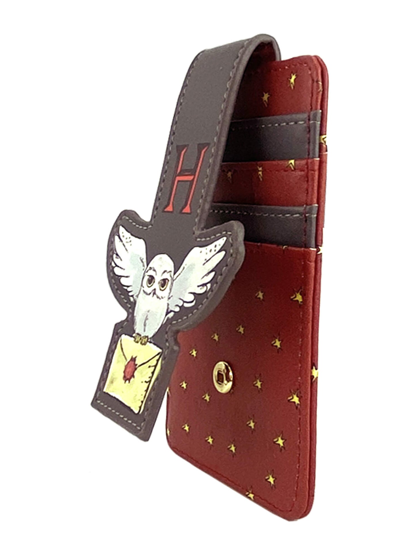 Womens Harry Potter Hedwig Owl Card Holder Wallet Button Snap Closure