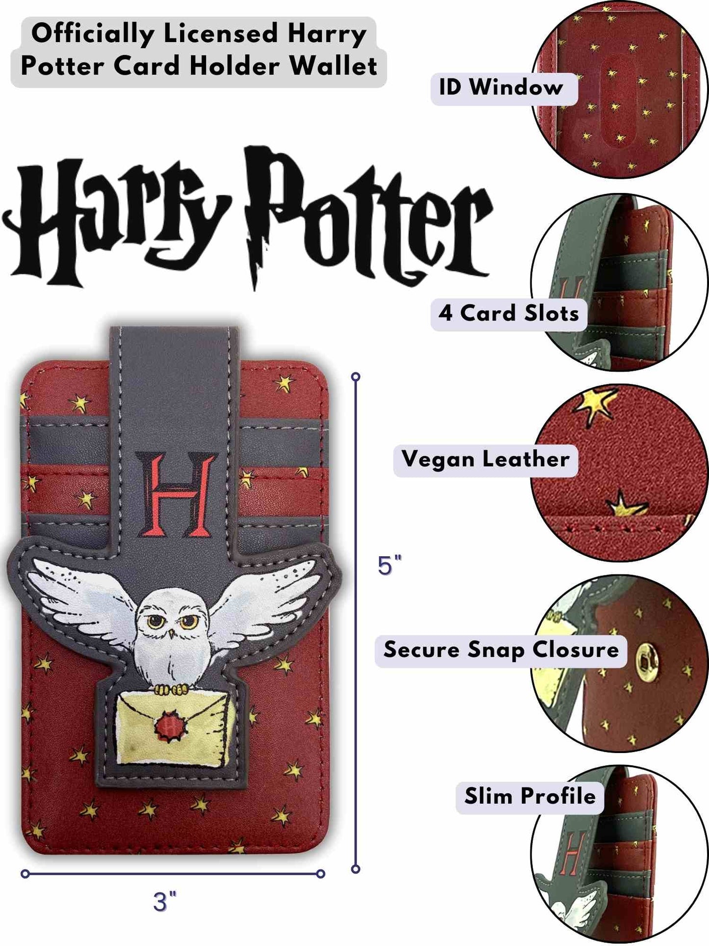 Harry Potter Crossbody Purse & Hedwig Owl Card Holder Wallet 2 Piece Gift Set