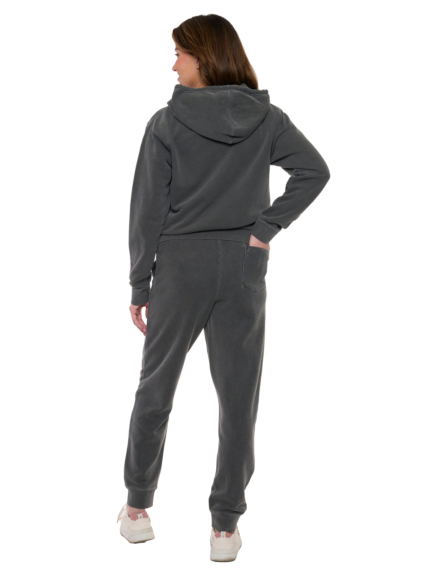Women's Disney Minnie Mouse Hoodie & Pants 2-Piece Set Mineral Wash Gray