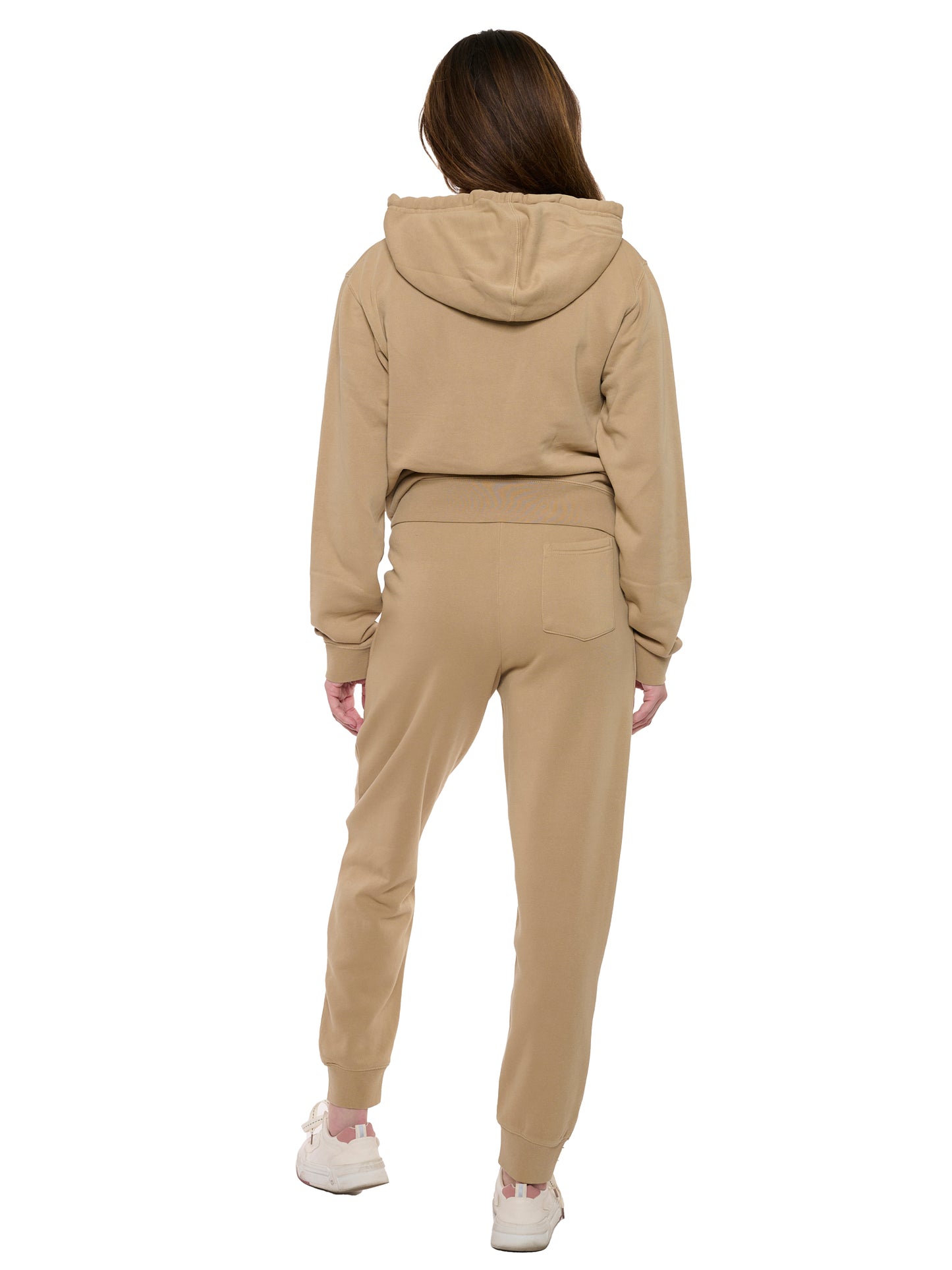 Women's Mickey Mouse Hoodie & Pants 2-Piece Set Mineral Wash Sand (Size Large)