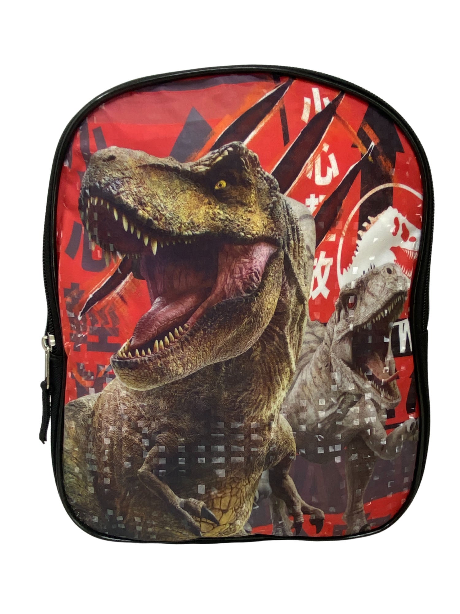 Jurassic World Dinosaur Mini Backpack T-Rex Red Black Small – Open