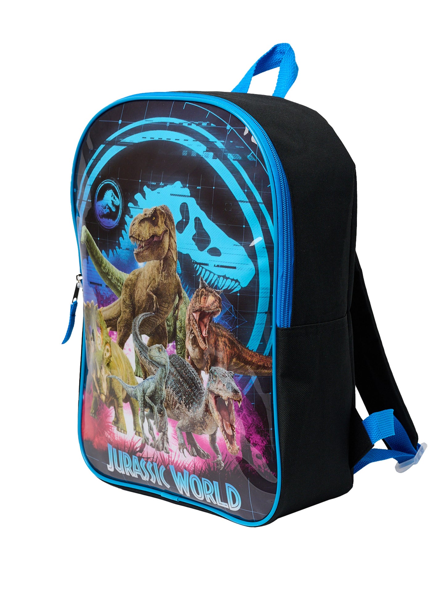 Jurassic World Backpack 15" Dinosaurs T-Rex Carnotaurus Black