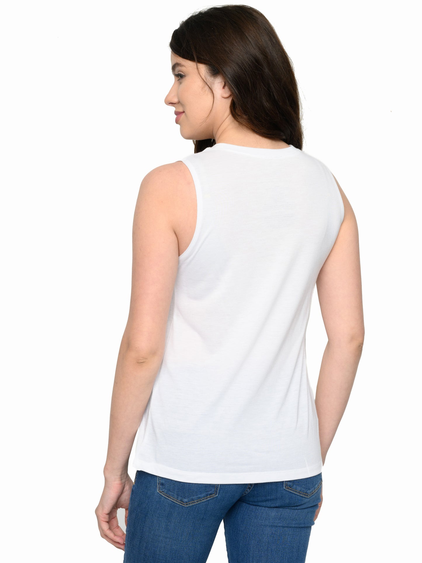 Women's Poison Classic Rock T-Shirt Band Tee Music White Sleeveless Rock n' Roll