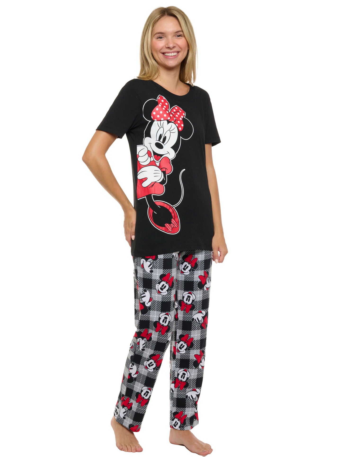 Women's Minnie Mouse T-Shirt and Pajama Pants 2-Piece Sleepwear Set