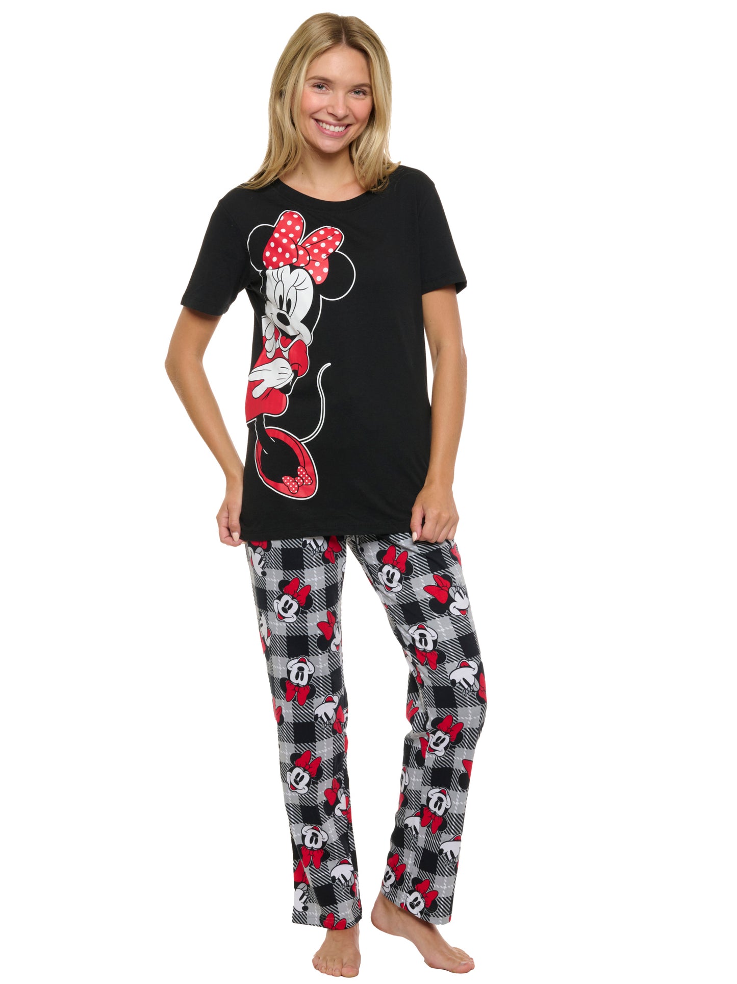 Women's Minnie Mouse T-Shirt and Pajama Pants 2-Piece Sleepwear Set