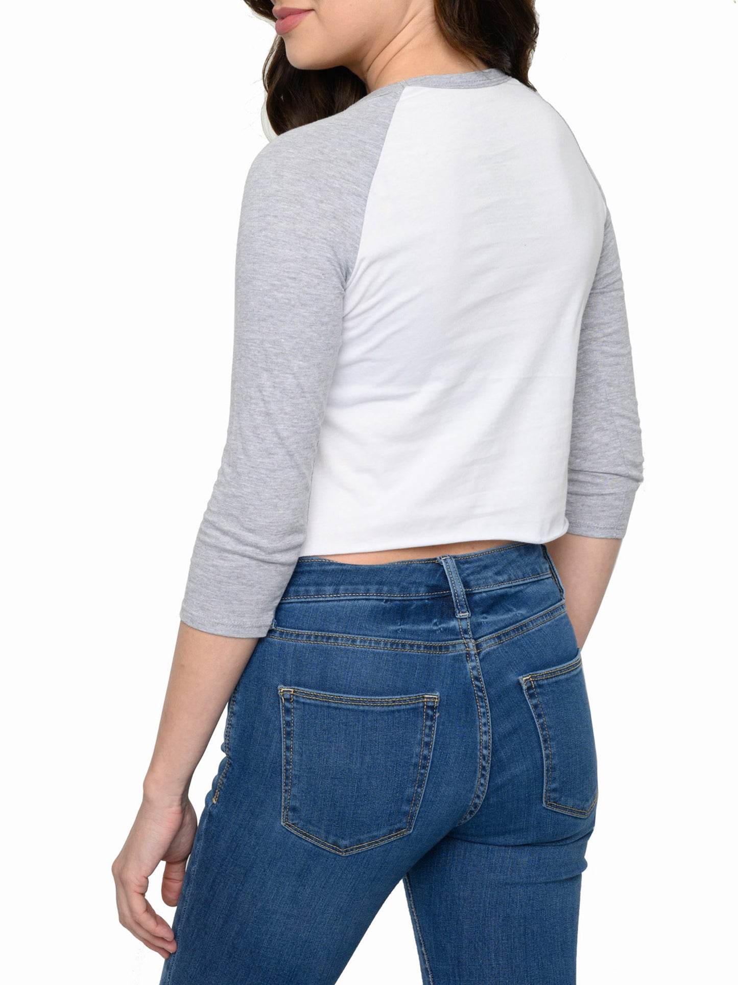 Beatles Strawberry Fields Forever White Raglan Crop Top Juniors T-Shirt