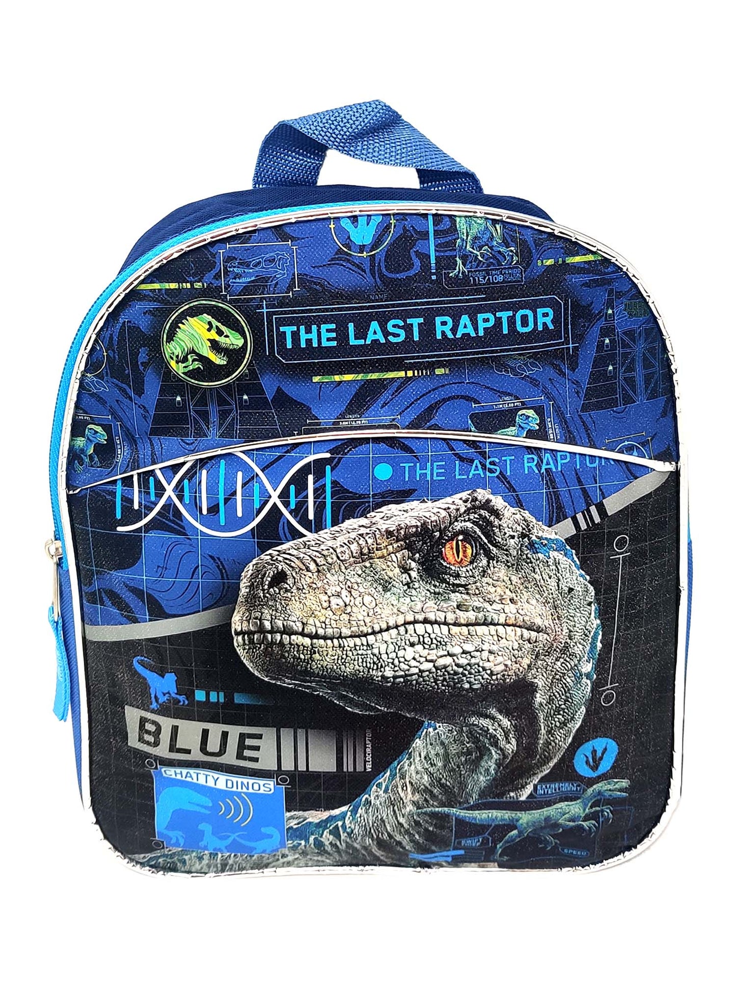 Jurassic World Mini Backpack 11" The Last Raptor w/ 3D Raised Sticker Sheet Set