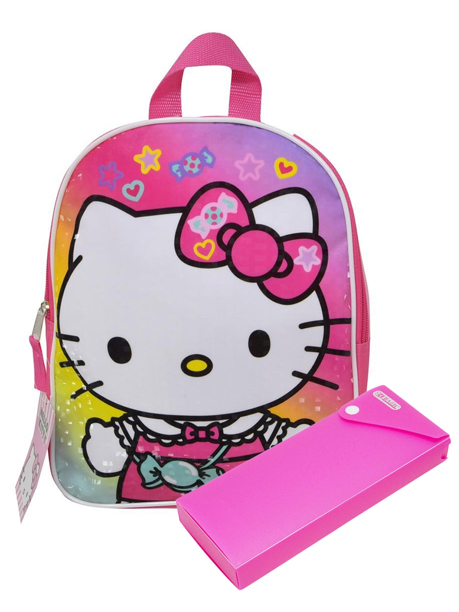 Hello Kitty Backpack 11 Sanrio Toddler w Sliding Pencil Case Set