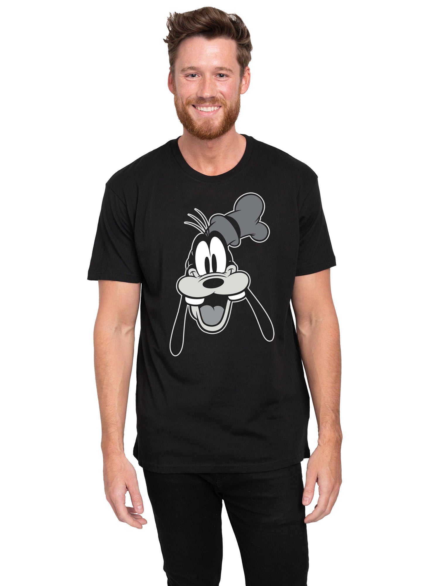 Disney Men s Goofy T Shirt Short Sleeve Retro Design Black