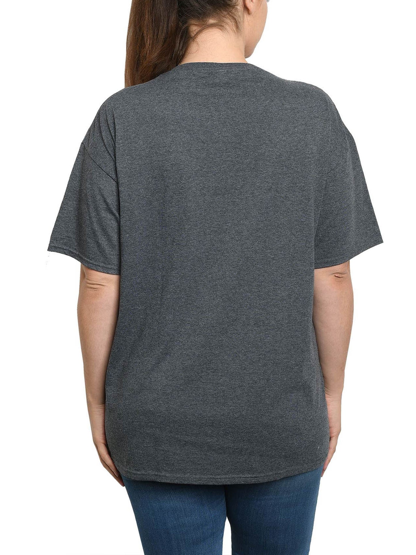 Disney Women's Classic Mickey Mouse Varsity T-Shirt Heather Charcoal