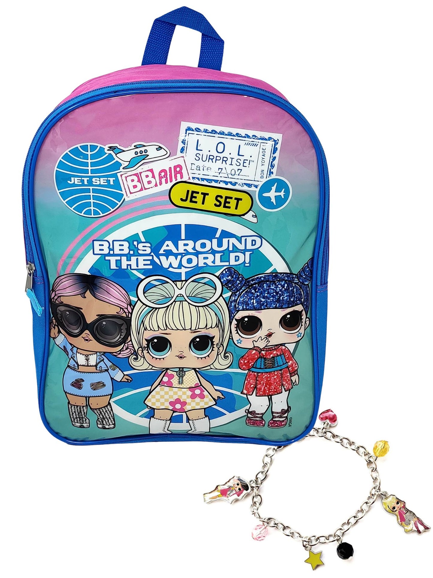 LOL Surprise 15" Backpack & Bracelet 2-Piece Set