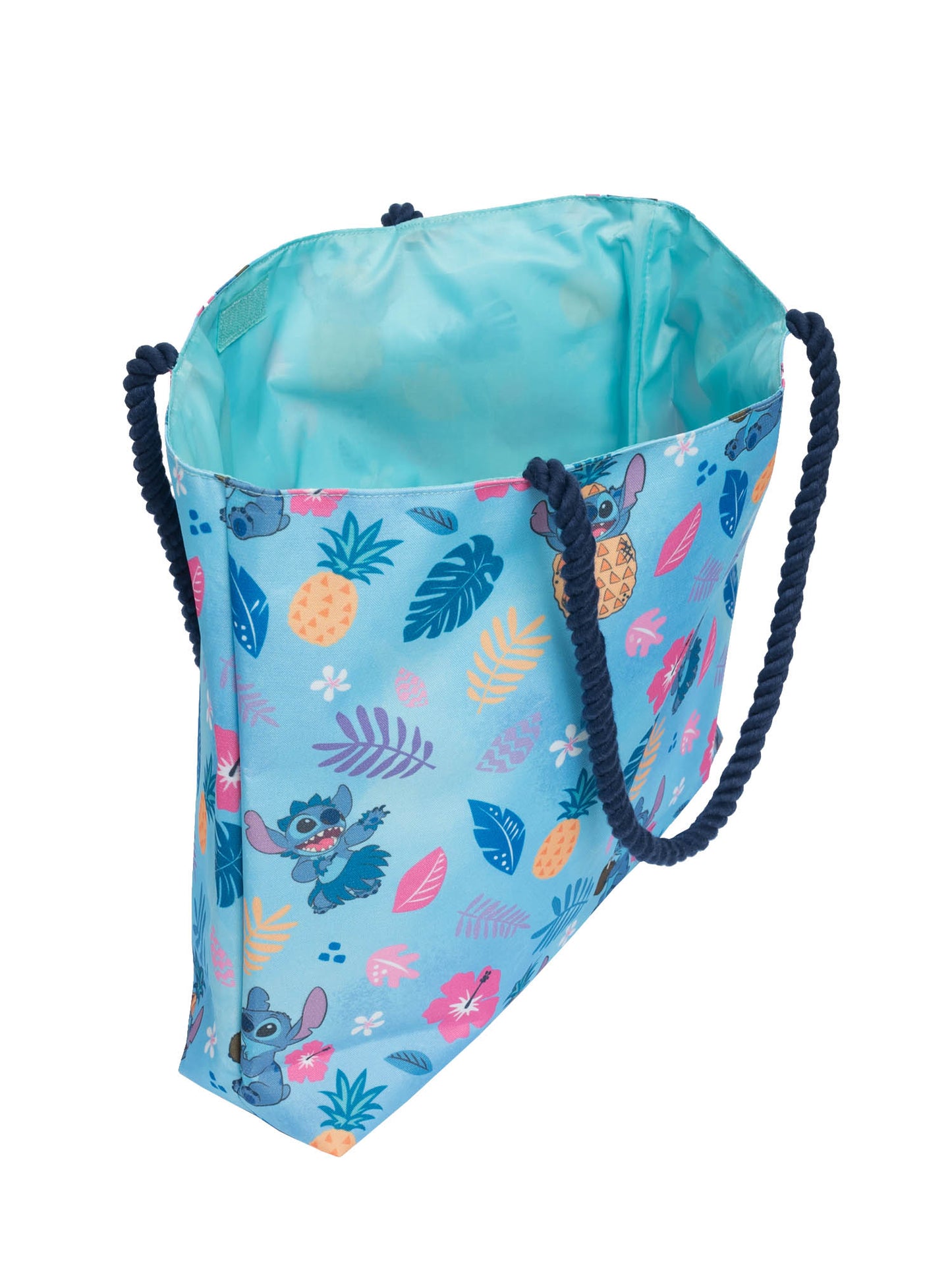 Disney Lilo and Stitch Tote Bag Beach Travel Rope Handle Hawaiian Print Women's