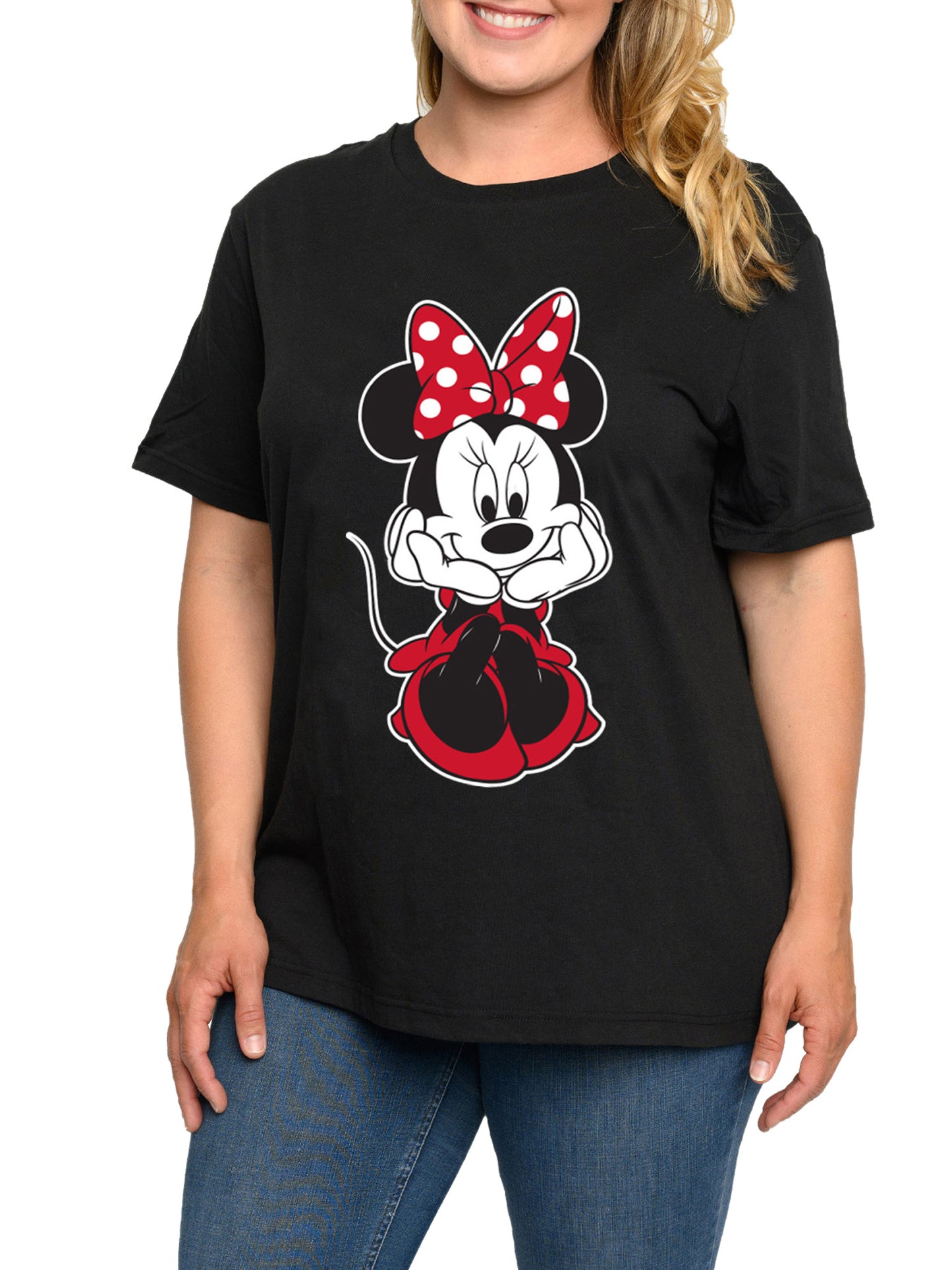 Women's Plus Minnie Mouse T-Shirt & Bike Shorts 2-Piece Set Disney (2X Only)