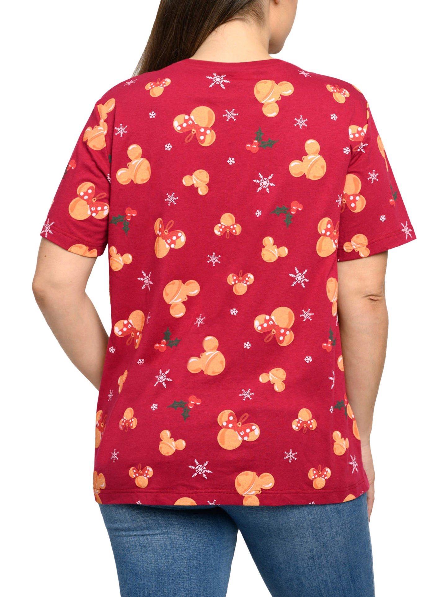 Women's Plus Size Minnie Mouse Christmas T-Shirt Red Disney (Size 5X Only)
